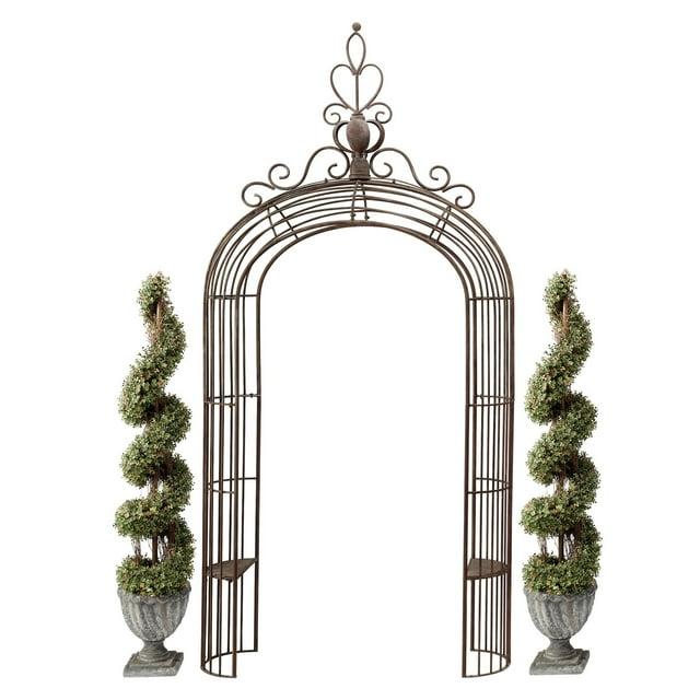 Ophelia & Co. Dex 56'' W x 16.5'' D Steel Arbor with Bench in Brown