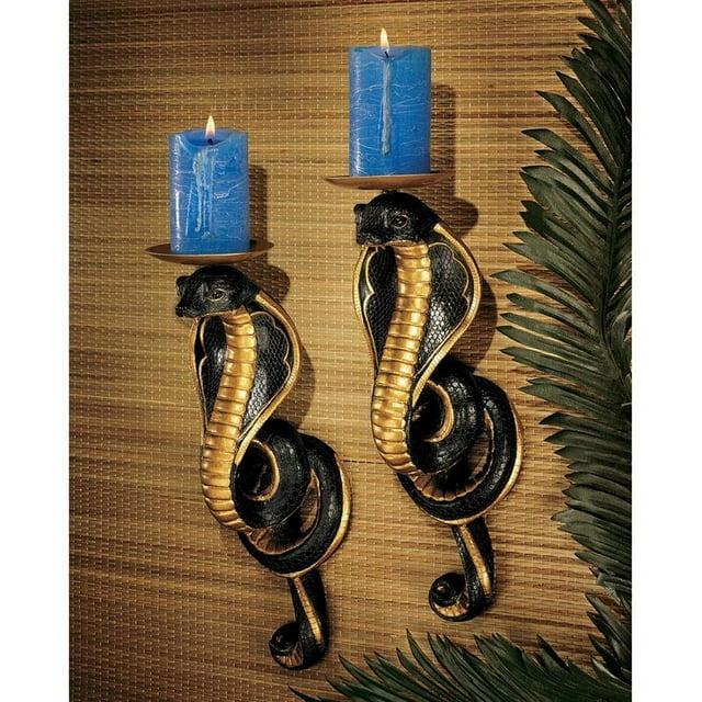 Design Toscano Renenutet Egyptian Cobra Goddess Wall Sconce (Set of 2)
