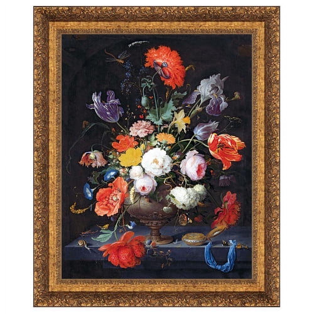 Vault W Artwork " Still Life With Flowers And A Watch, 1679 " by Abraham Mignon