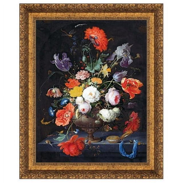 Vault W Artwork " Still Life With Flowers And A Watch, 1679 " by Abraham Mignon