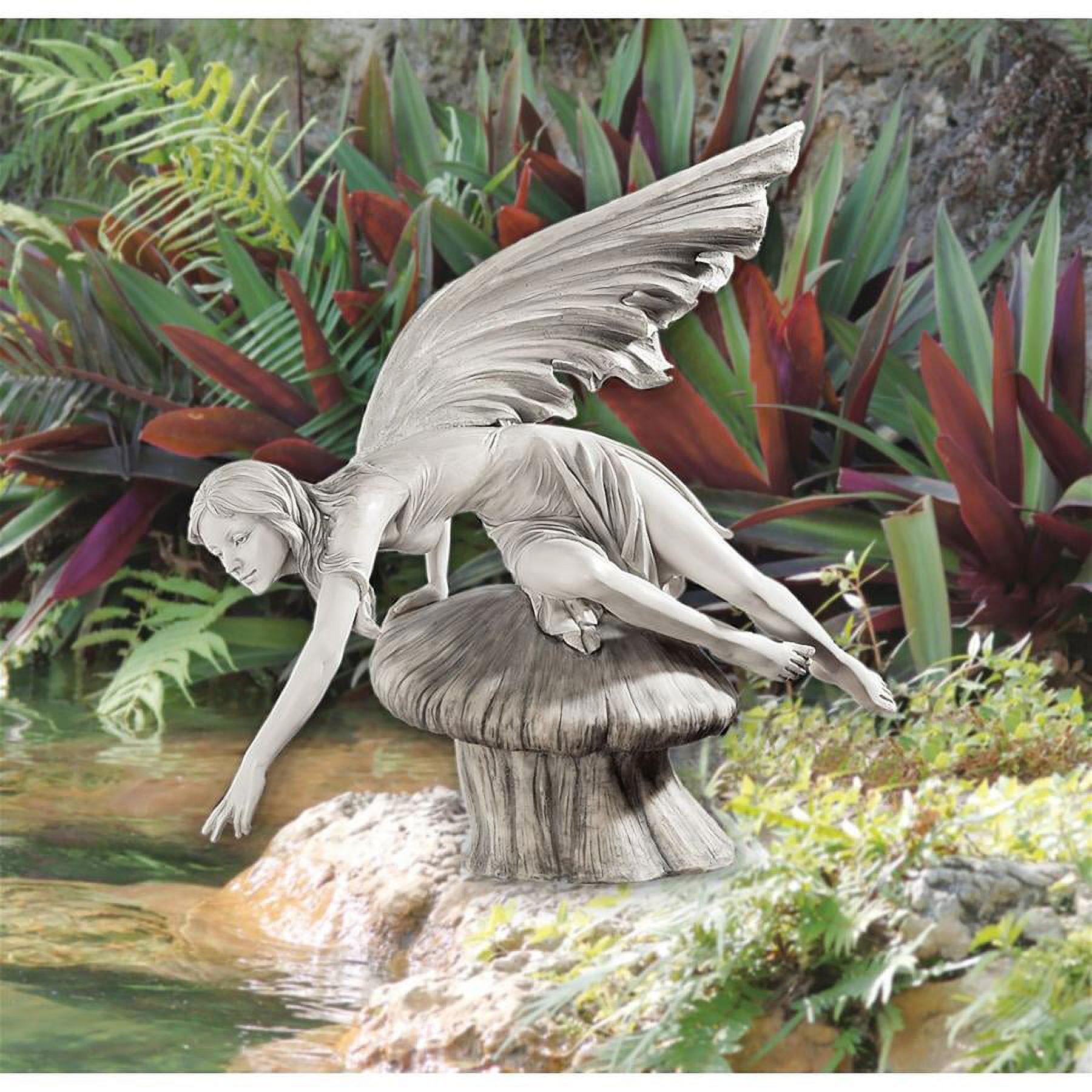 18-Inch Antique Stone Resin Daydream Fairy Garden Statue