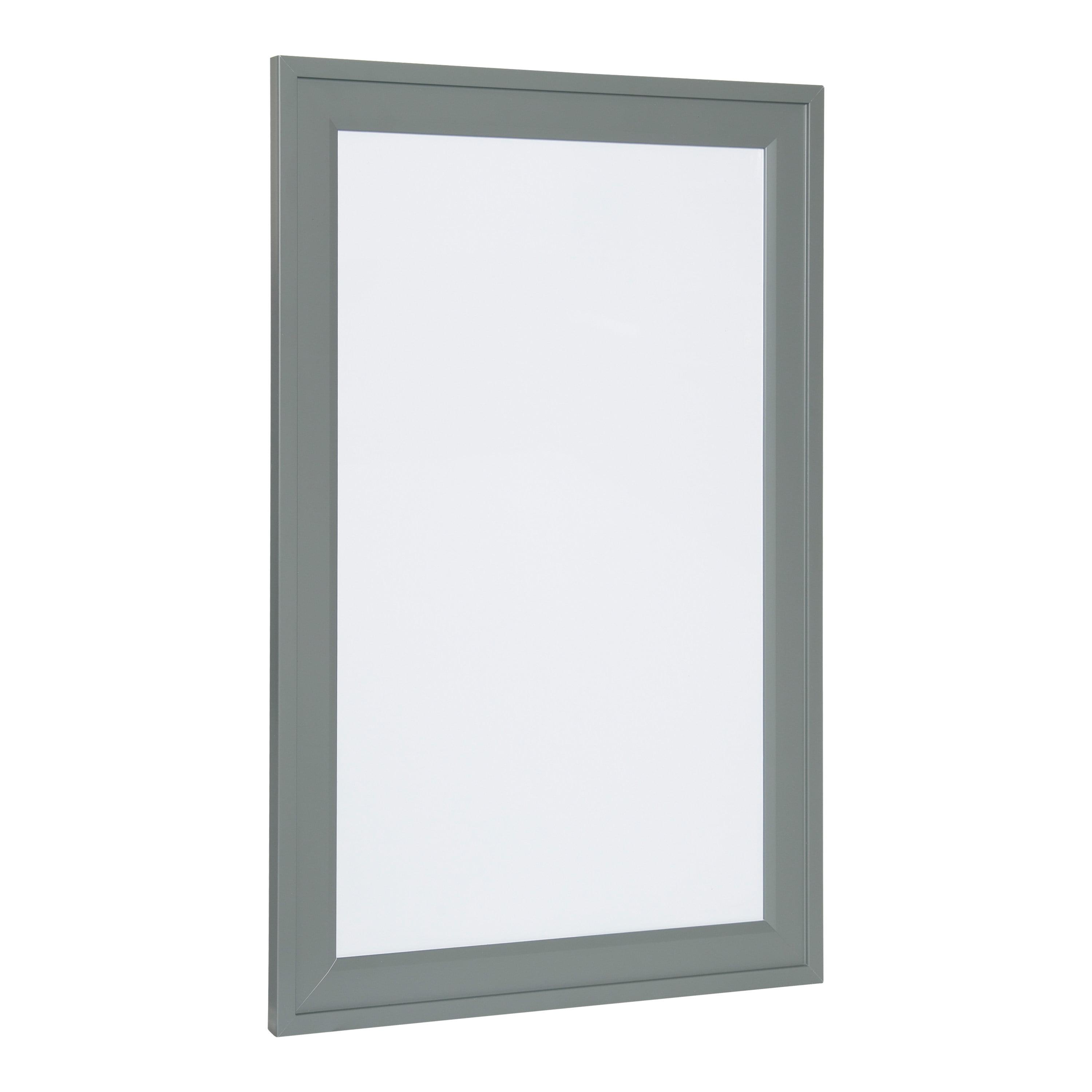 27.5" x 18.5" Bosc Framed Magnetic Dry Erase Gray - DesignOvation