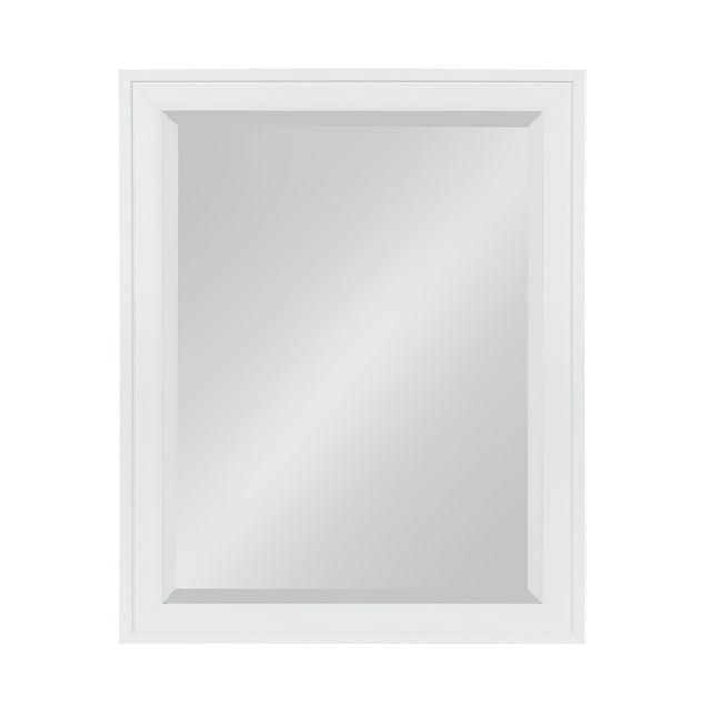 21.5" x 27.5" Bosc Rectangle Wall Mirror White - DesignOvation: Polystyrene Frame, No Assembly Required