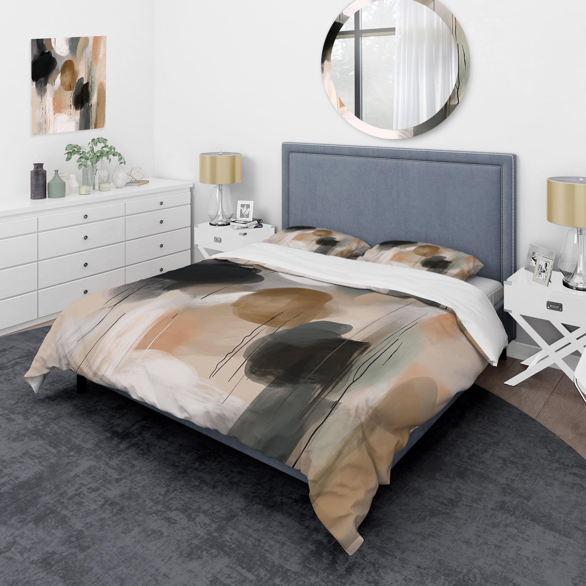 Design Art Painting Of Abstract Shapes III - Abstract Painting Duvet Cover Set - Microfiber Polyester