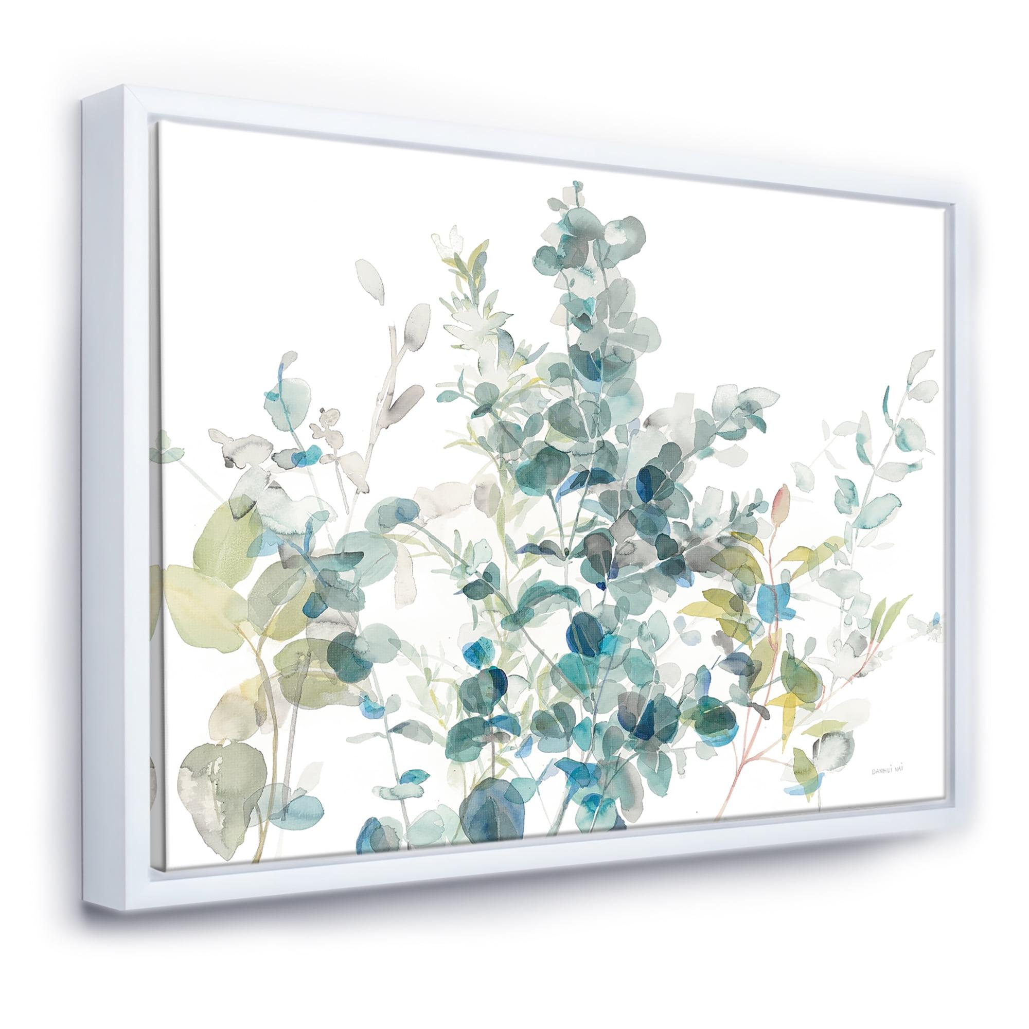 Designart ' Eucalyptus Natural Element ' Farmhouse Framed Canvas