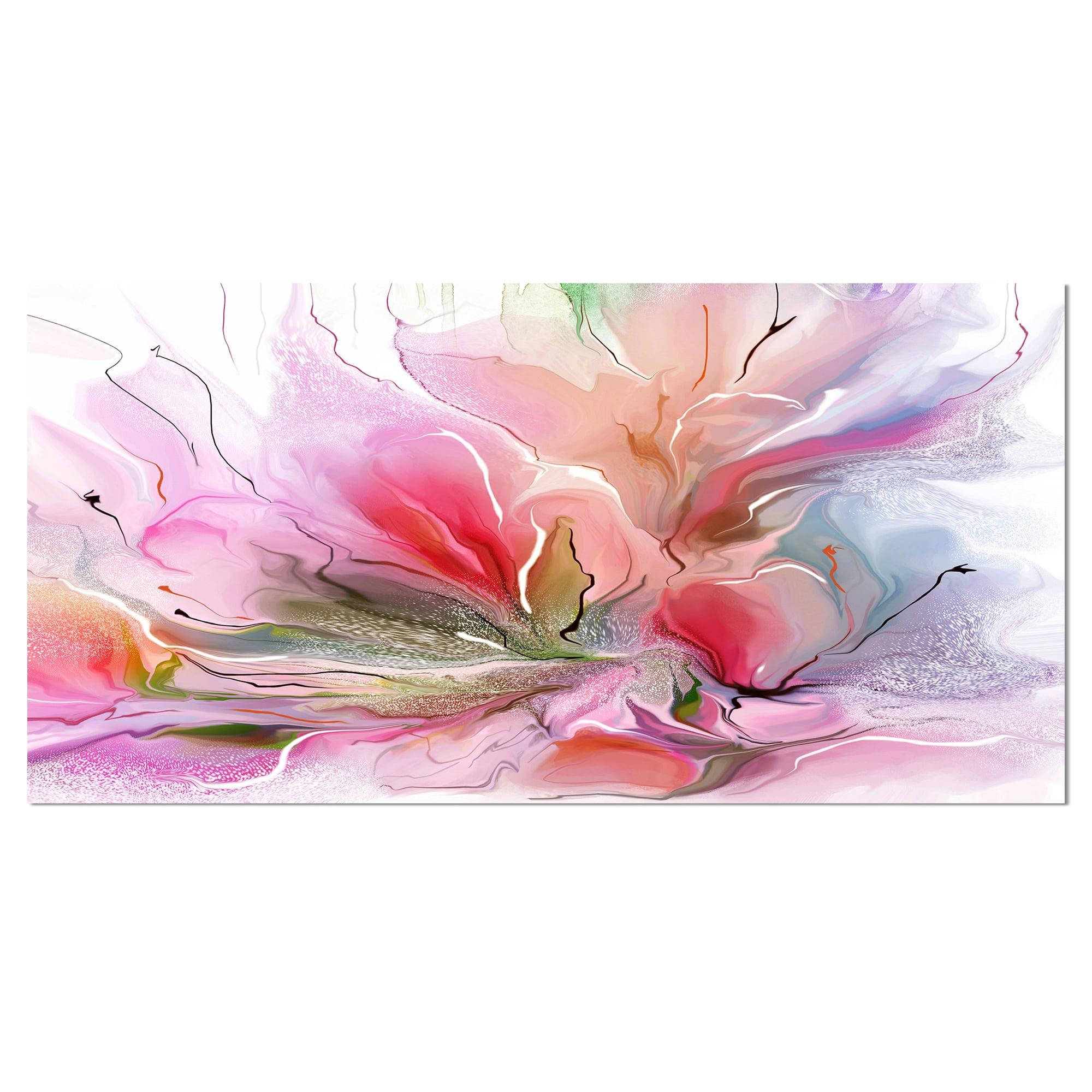 Lovely Painted Floral Design Extra Large Canvas Wall Art