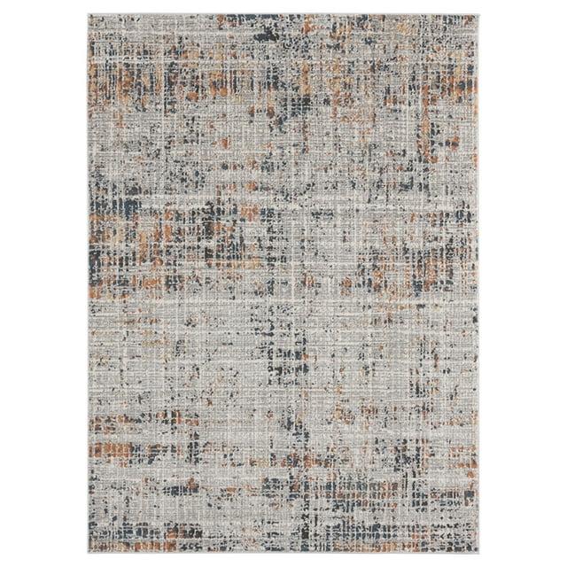 Designer Home Suave Area Rug 2620 36075 Livia Blue Scratched Distressed 1' 11" x 3' Rectangle