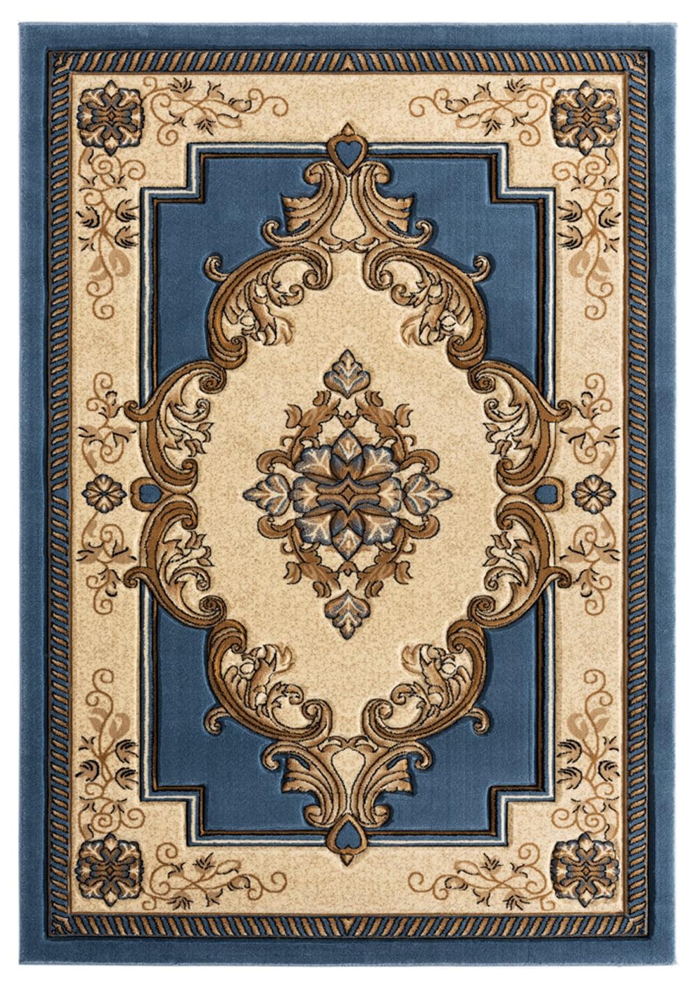 Bristol Medallion Blue Rectangular Synthetic 2' x 3' Rug