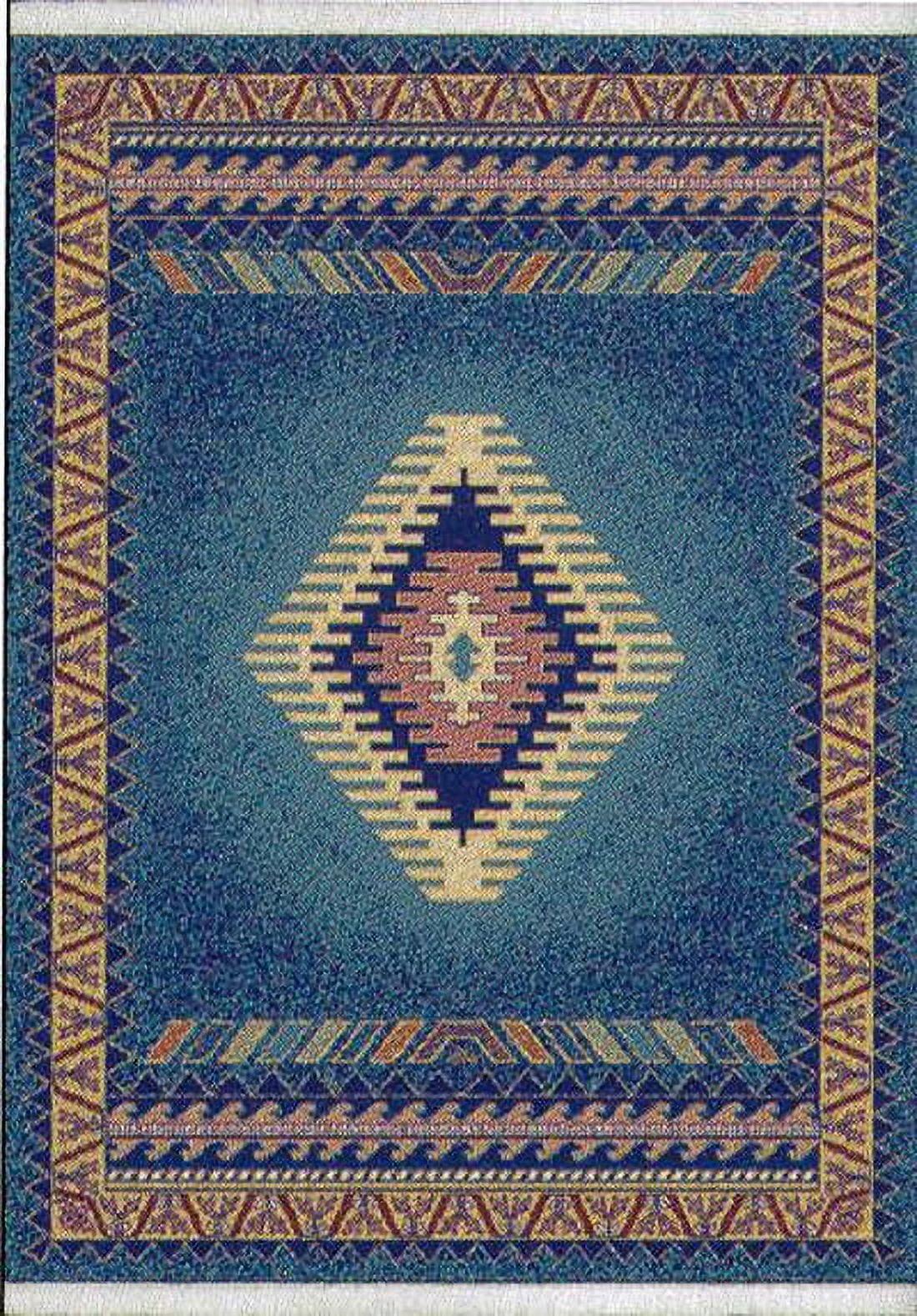 United Weavers Brunswick Avalon Southwestern Border Area Rug, LT Blue, 7'10" x 10'6"