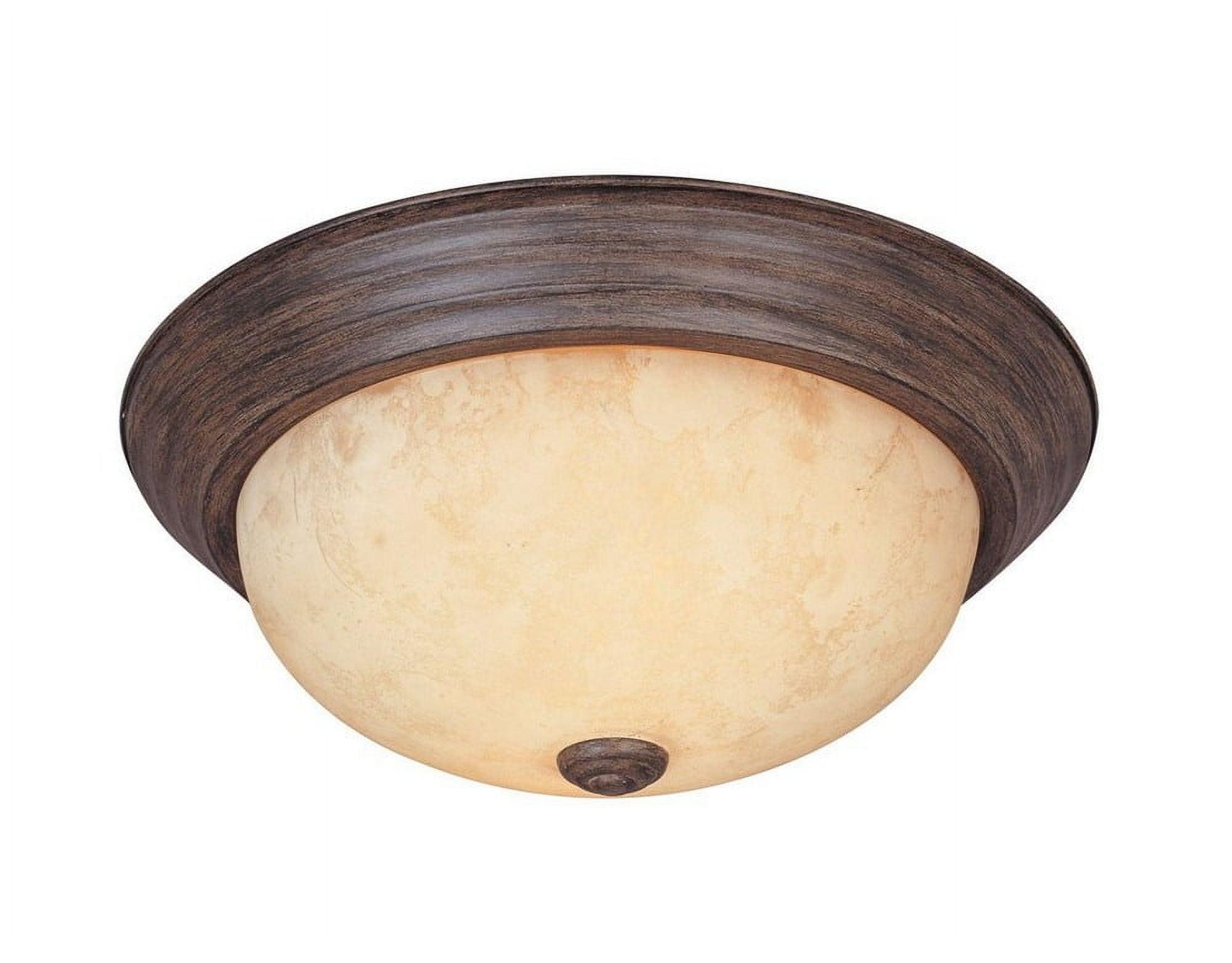 Designers Fountain 11 inch 2-Light Warm Mahogany Flush Mount Ceiling Light, 1257S-WM-AM