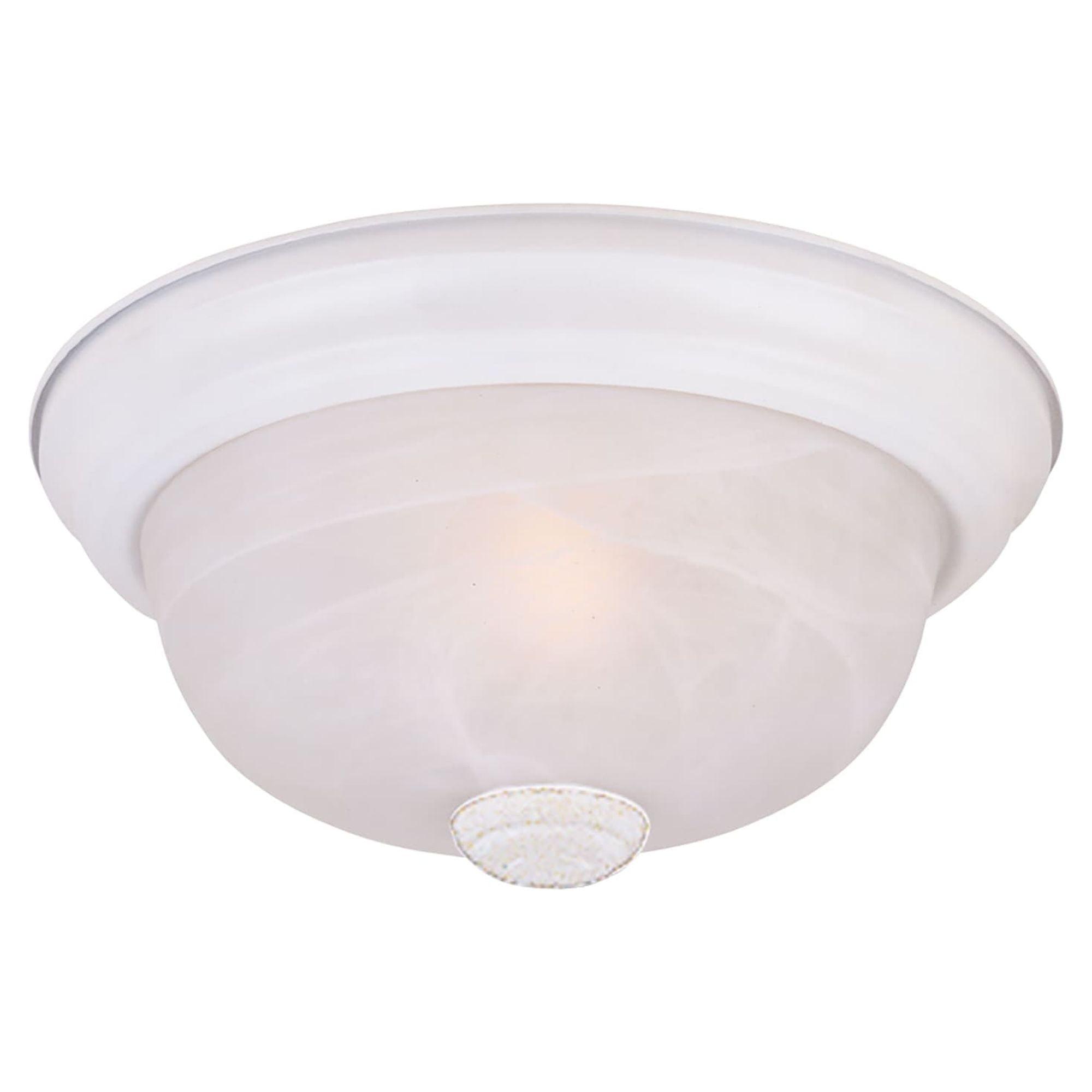 Designers Fountain 13.25 inch 2-Light White Flush Mount Ceiling Light, 1257M-WH-AL