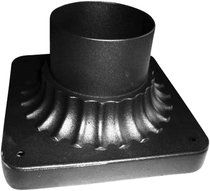 Black Cast Aluminum Outdoor Pier Mount Base