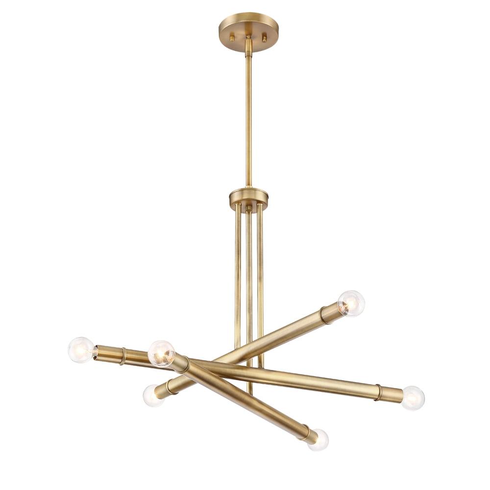 Emmett Midcentury Modern Sputnik Chandelier in Old Satin Bronze