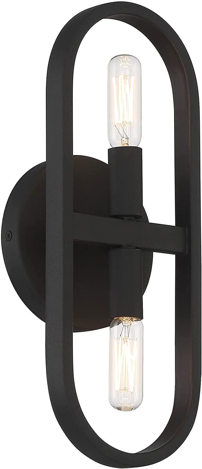 Carousel 13.5'' Black Steel Dimmable Wall Sconce