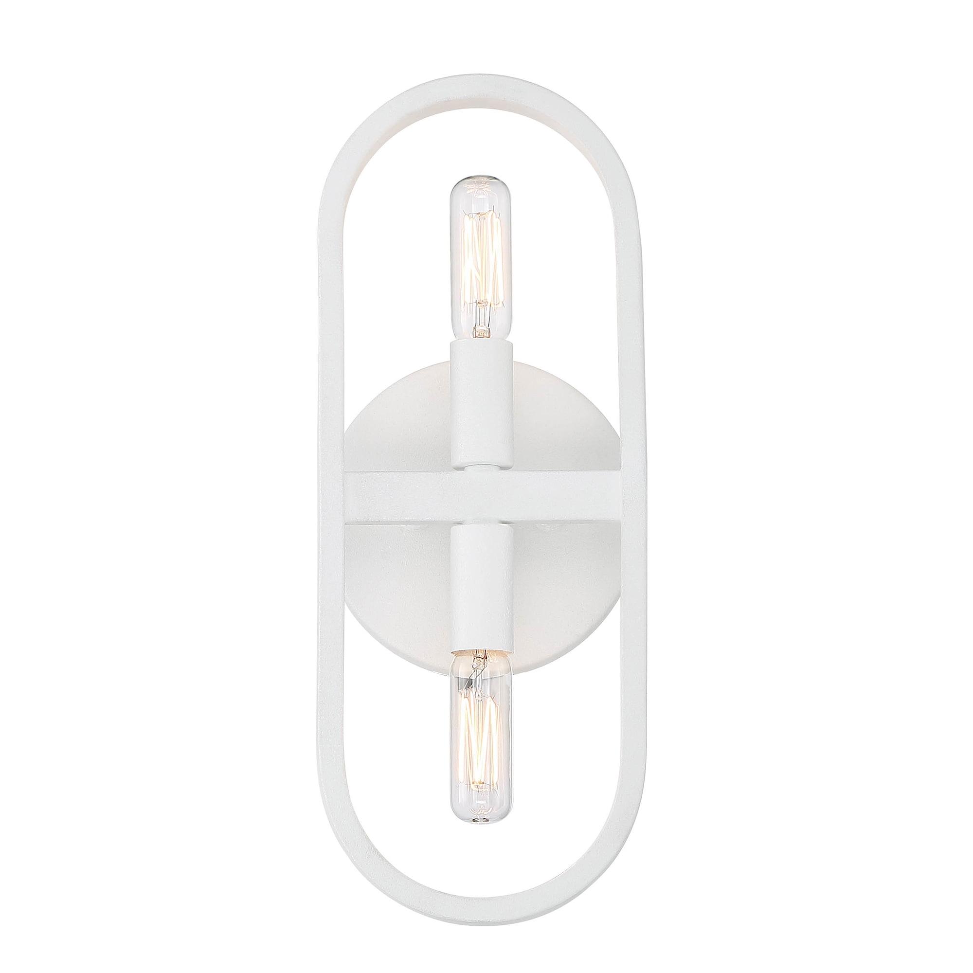 Elegant Matte White Dimmable Direct Wired Wall Sconce