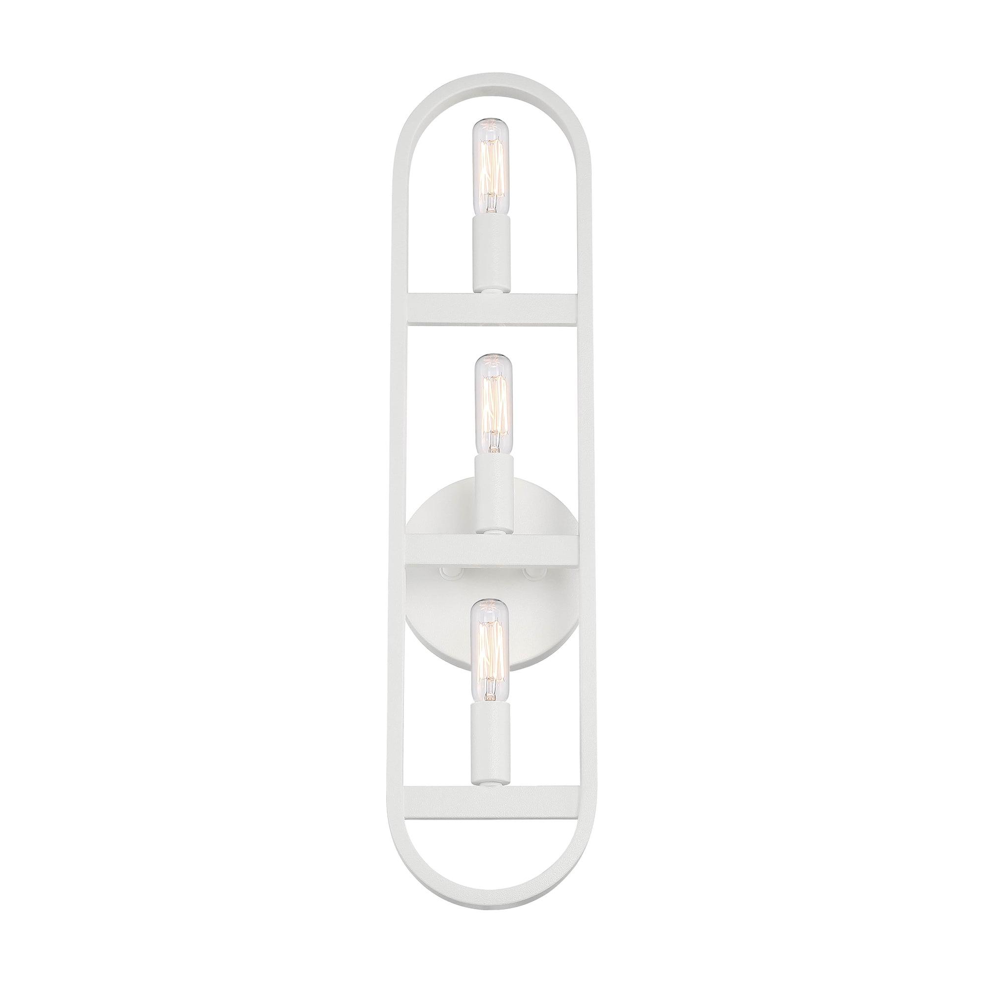 Modern Matte White Dimmable Vanity Wall Sconce, Direct Wired