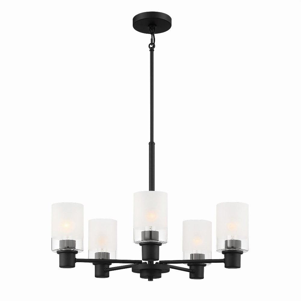 Designers Fountain Cedar Lane 5 Light Matte Black Chandelier, D236M-5CH-MB