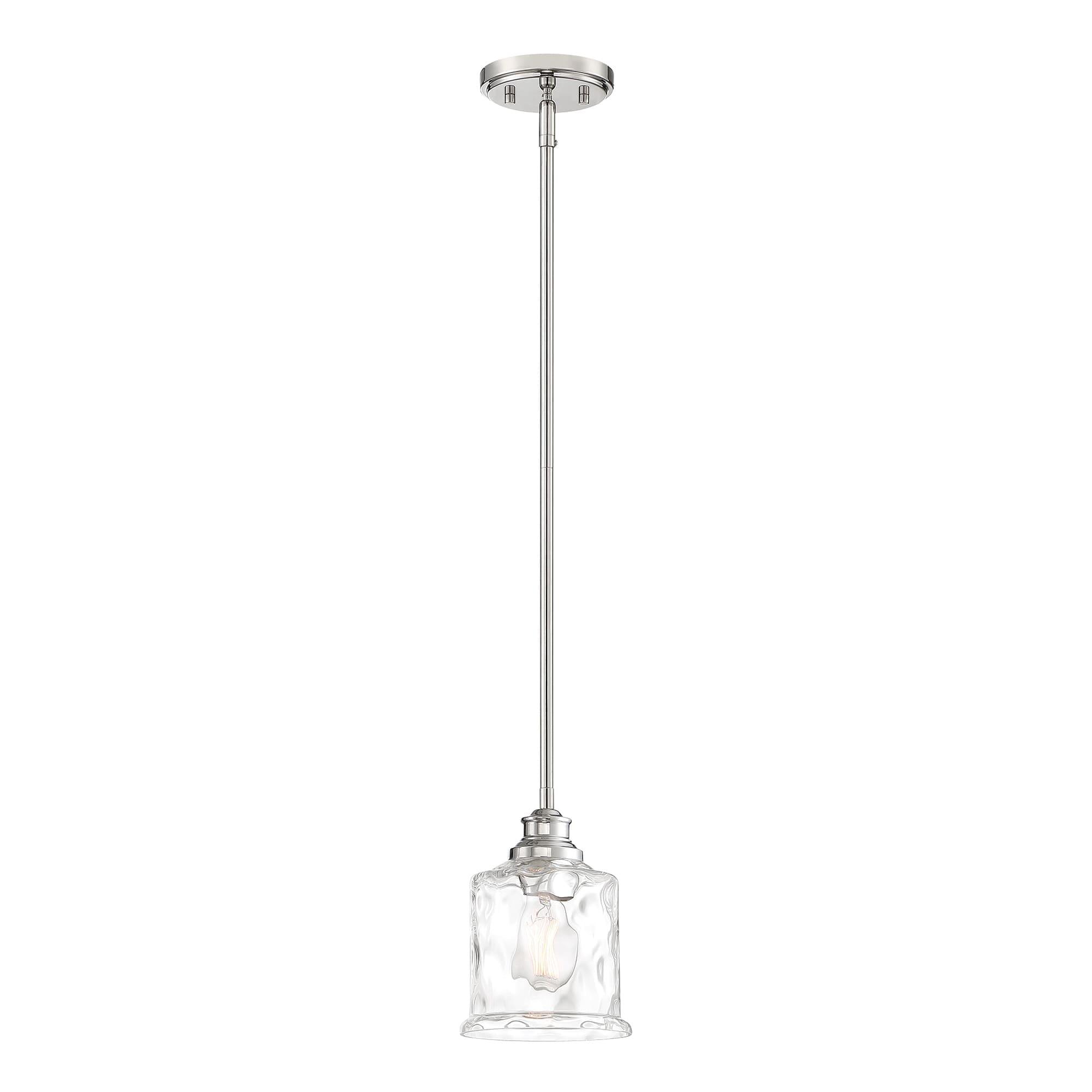 Drake Polished Nickel 10" Mini Pendant Light for Indoor/Outdoor