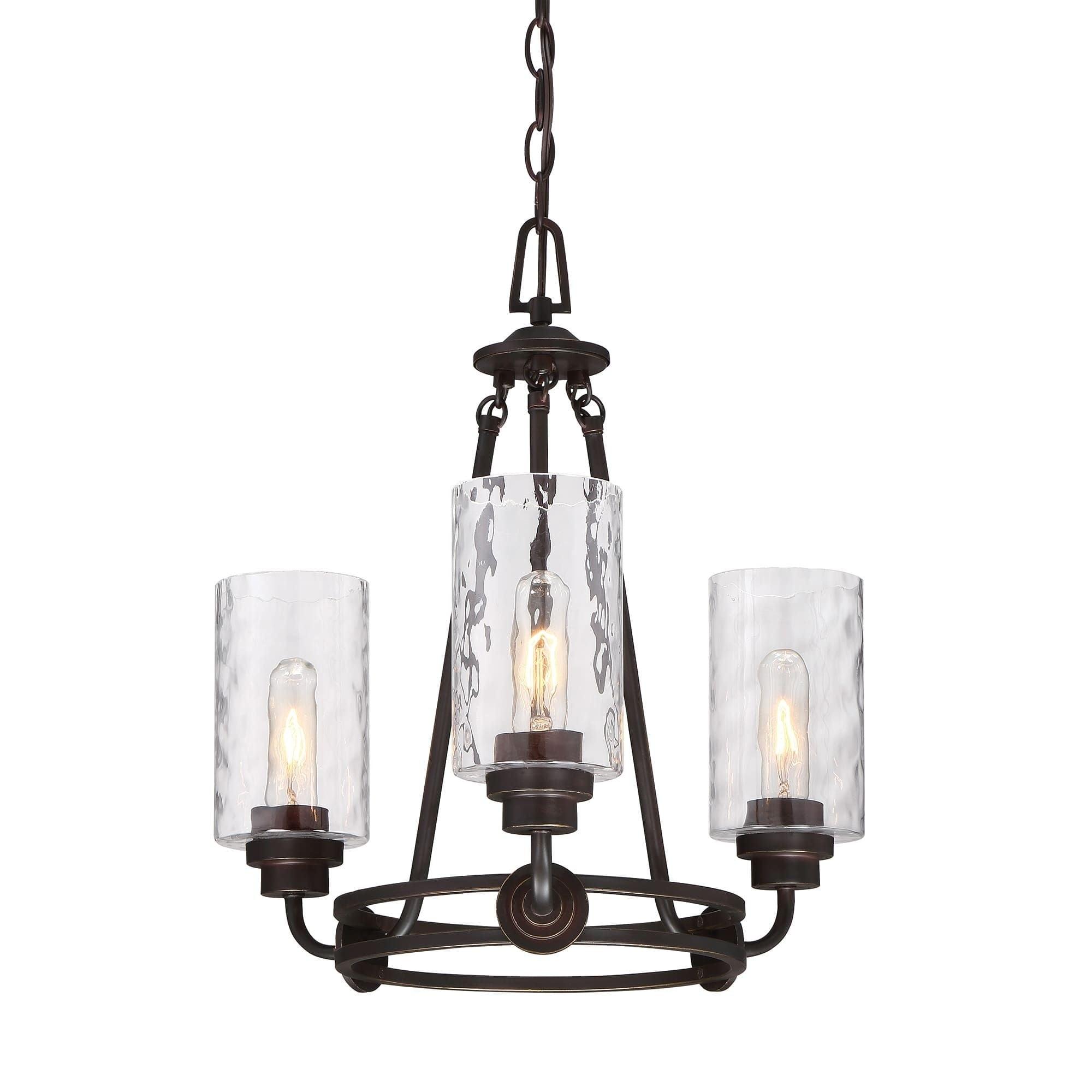 Designers Fountain - Gramercy Park - Three Light Chandelier-Old English Bronze