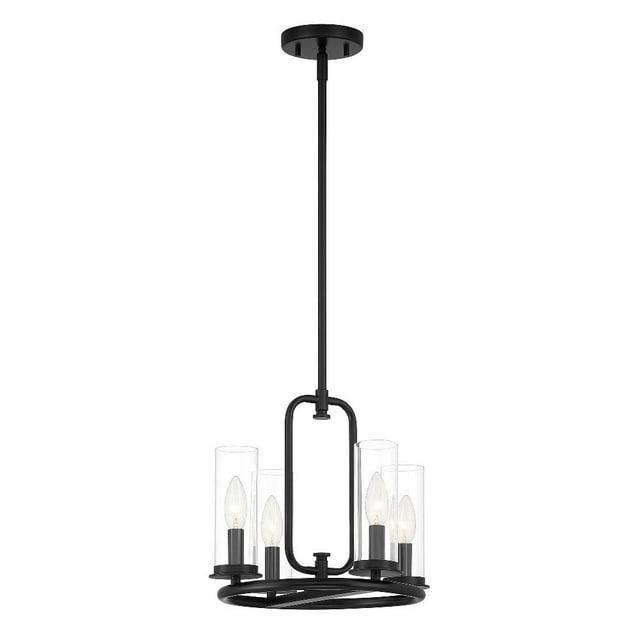 Designers Fountain Hudson Heights 4 Light Matte Black Pendant, D268C-14P-MB