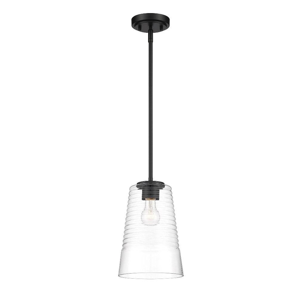Designers Fountain Ingo 1 Light Matte Black Pendant, D230M-8P-MB