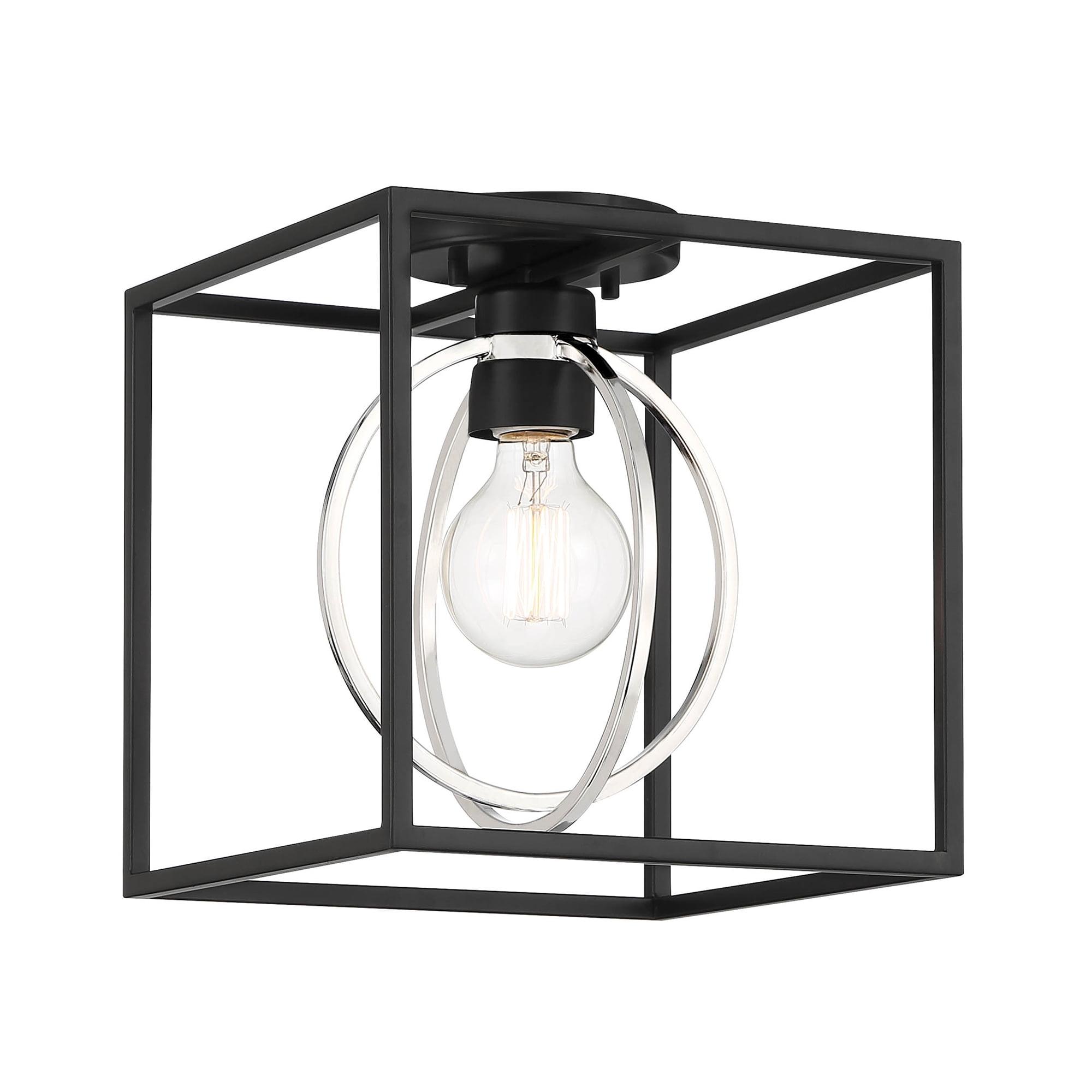 Kew Gardens 10'' Matte Black Modern Industrial Ceiling Light