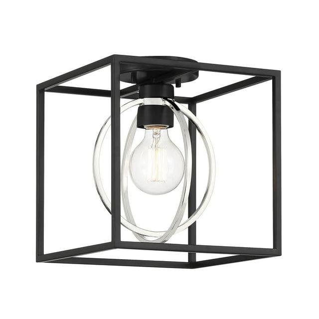 Designers Fountain Kew Gardens 1 Light Matte Black Semi Flush Mount Ceiling Light, D260M-SF-MB