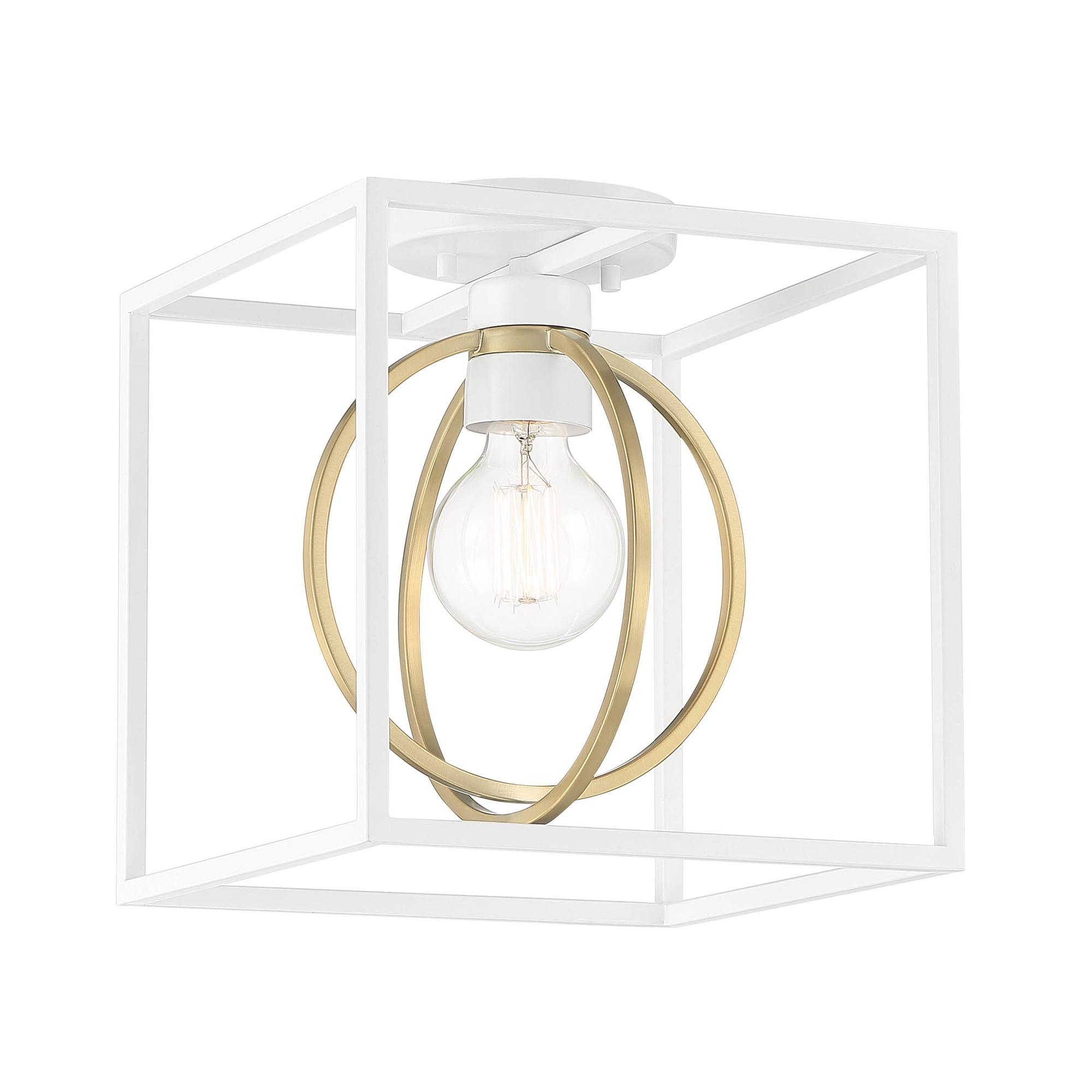 Designers Fountain Kew Gardens 1 Light Matte White Semi Flush Mount Ceiling Light, D260M-SF-MW