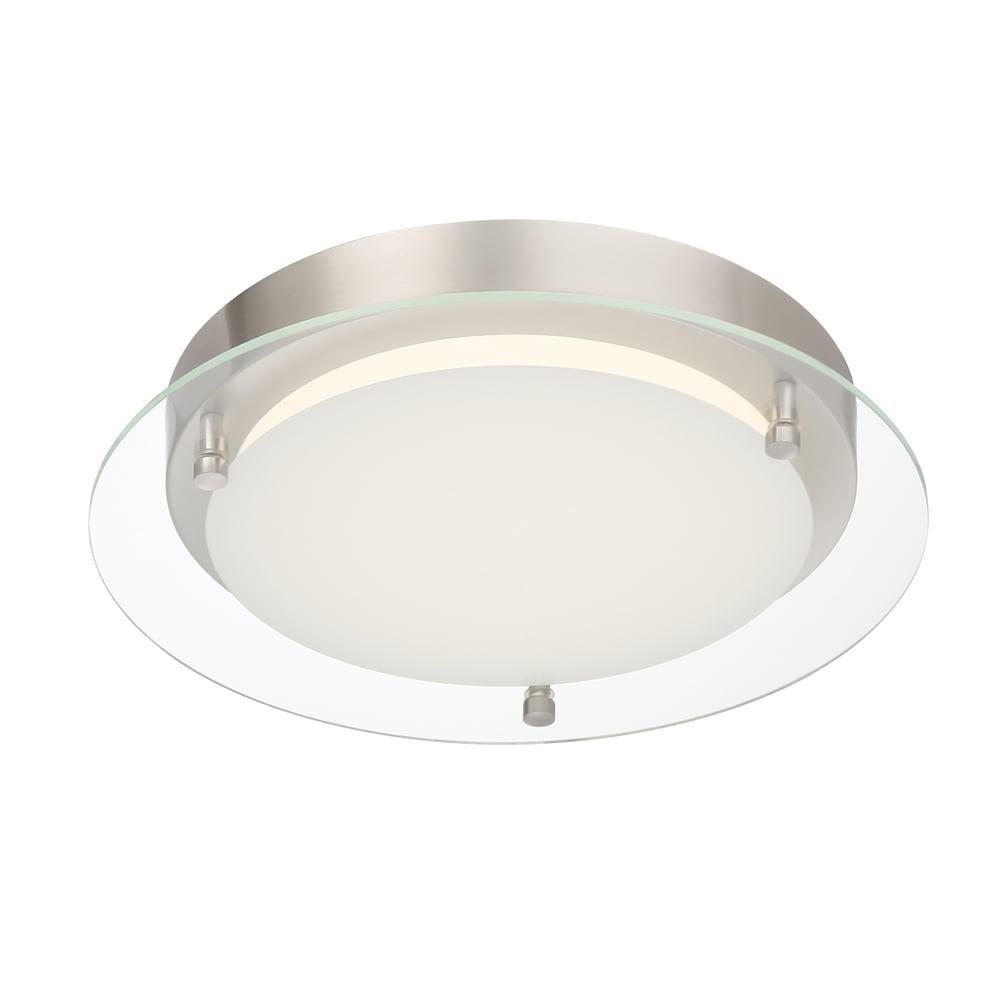 Sleek Edge Lit 11.5" Polished Nickel LED Flush Mount Ceiling Light