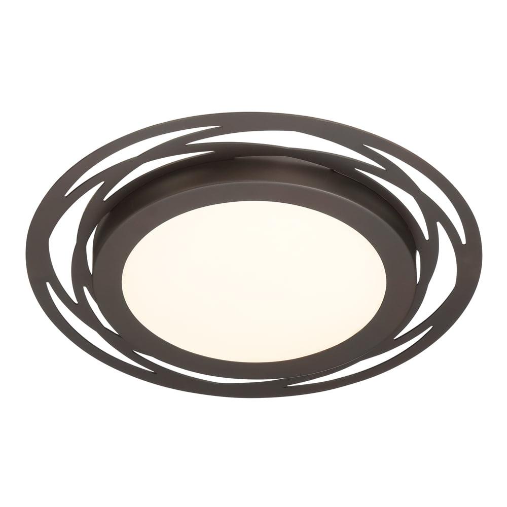 Satin Bronze 13.5'' Edge Lit LED Flush Mount Ceiling Light