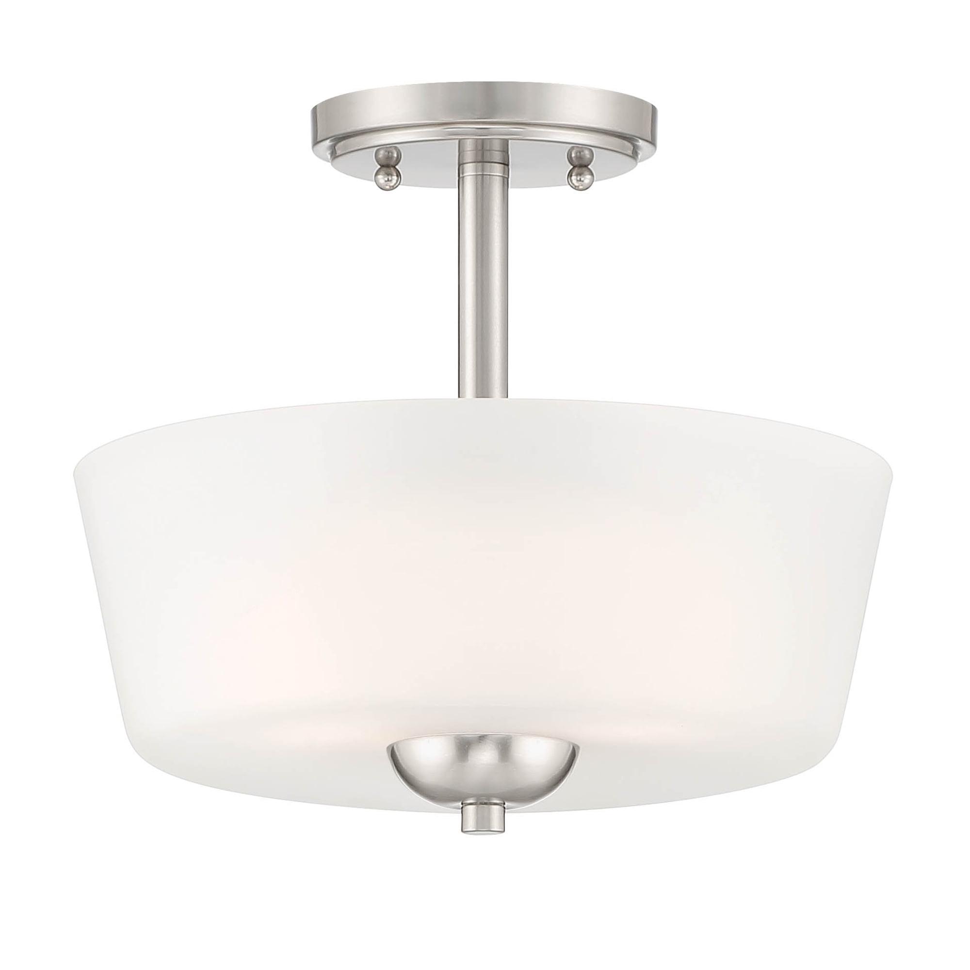 Designers Fountain Malone 2 Light Brushed Nickel Semi Flush Mount Ceiling Light, D267M-SF-BN