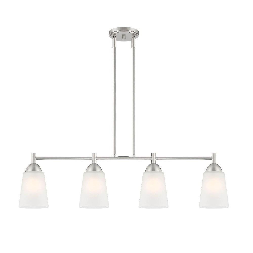 Designers Fountain Malone 4 Light Brushed Nickel Island Pendant, D267M-IS-BN