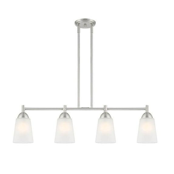 Designers Fountain Malone 4 Light Brushed Nickel Island Pendant, D267M-IS-BN