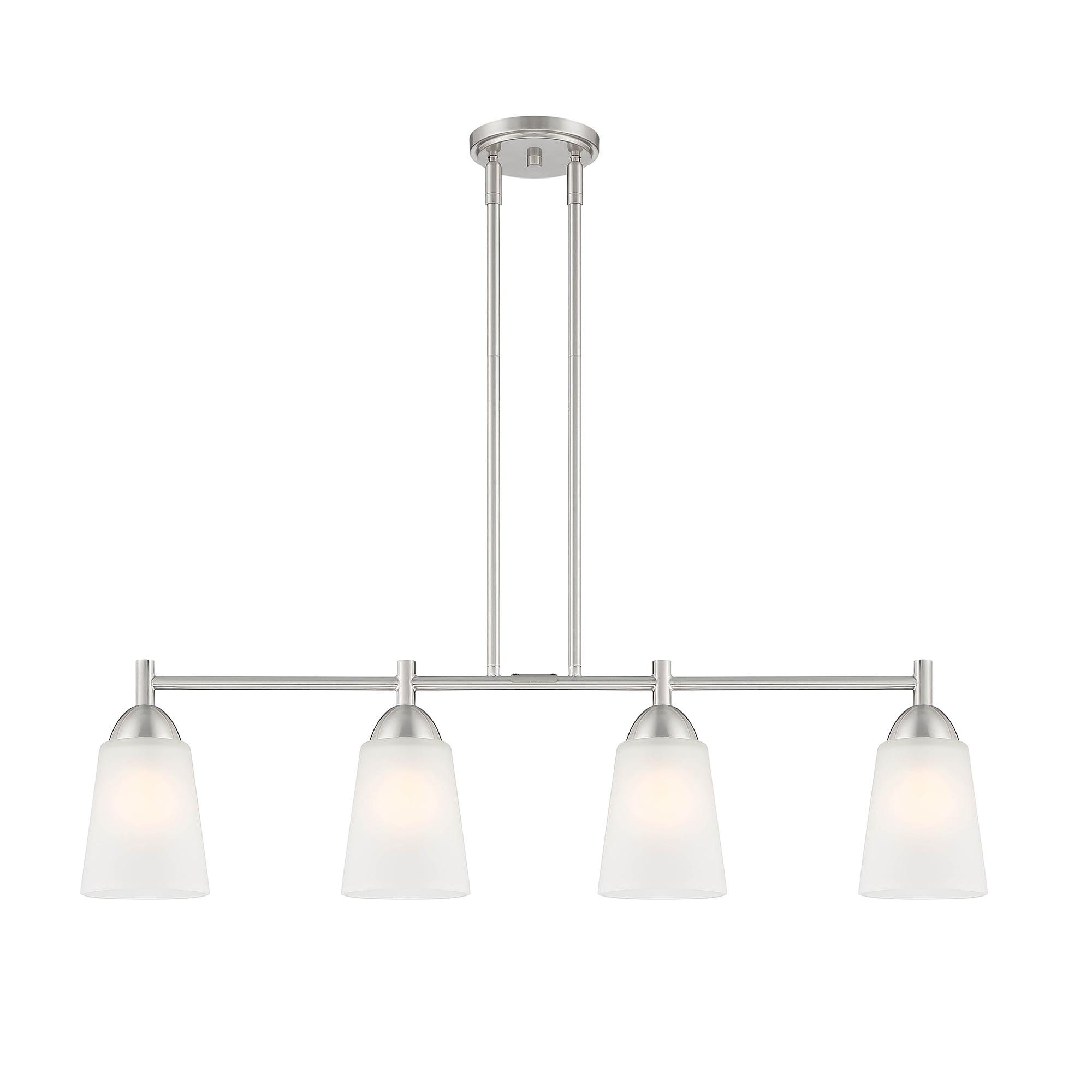 Malone Transitional Brushed Nickel 4-Light Island Pendant