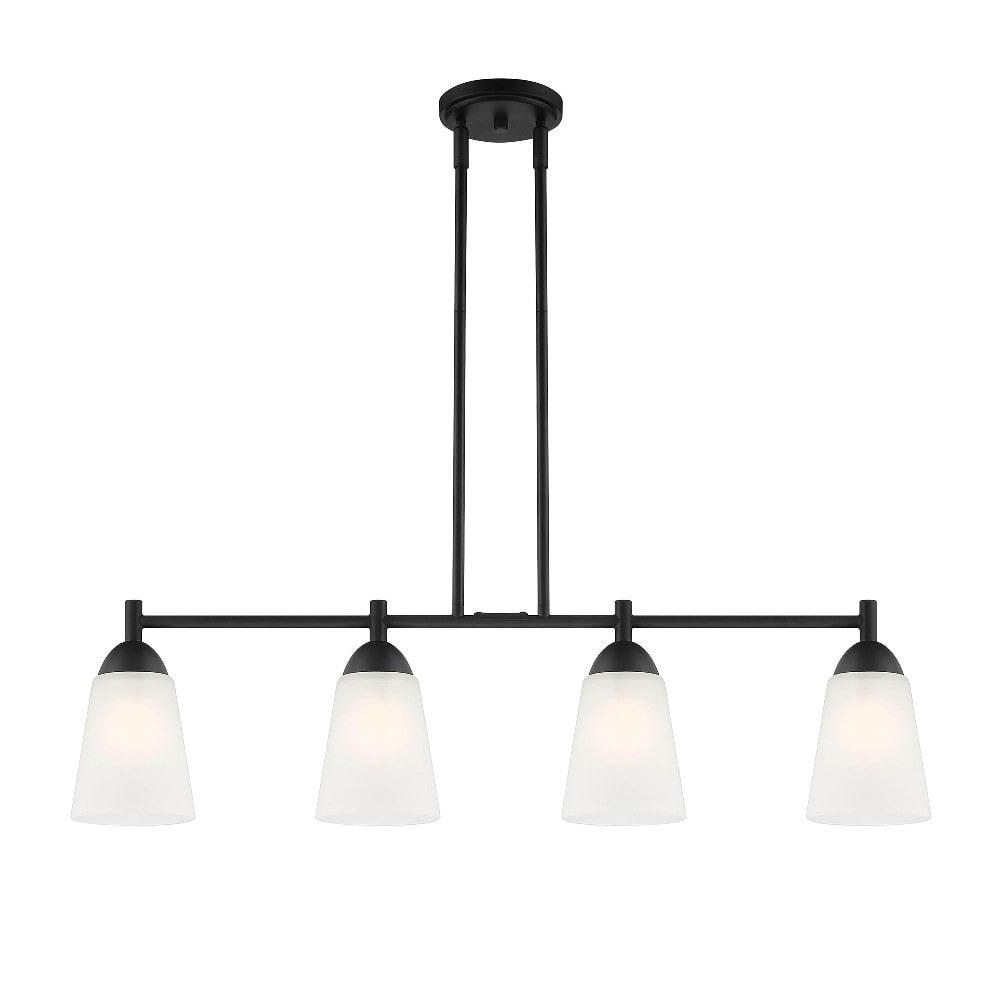 Designers Fountain Malone 4 Light Matte Black Island Pendant, D267M-IS-MB