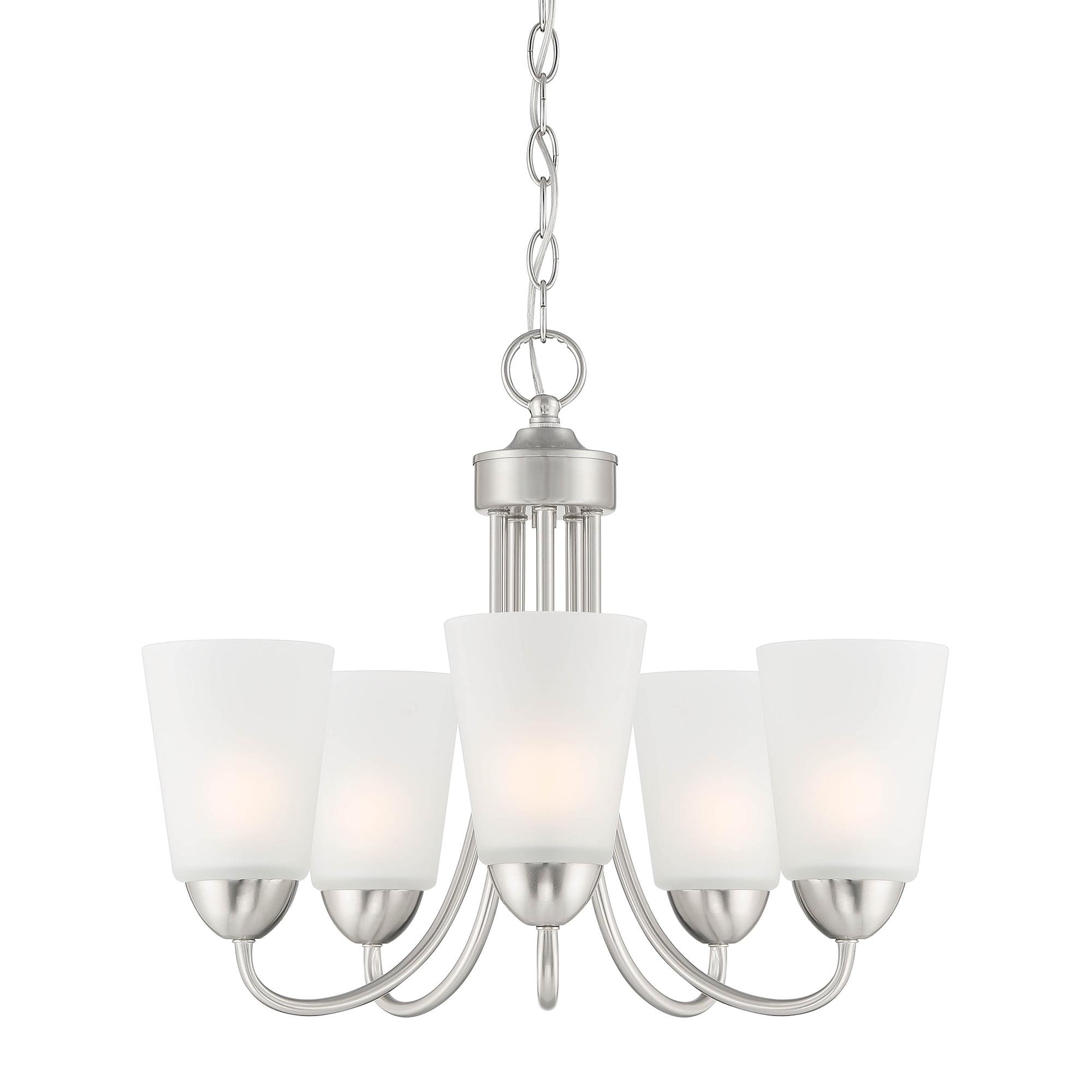 Malone 20" Brushed Nickel 5-Light Chandelier