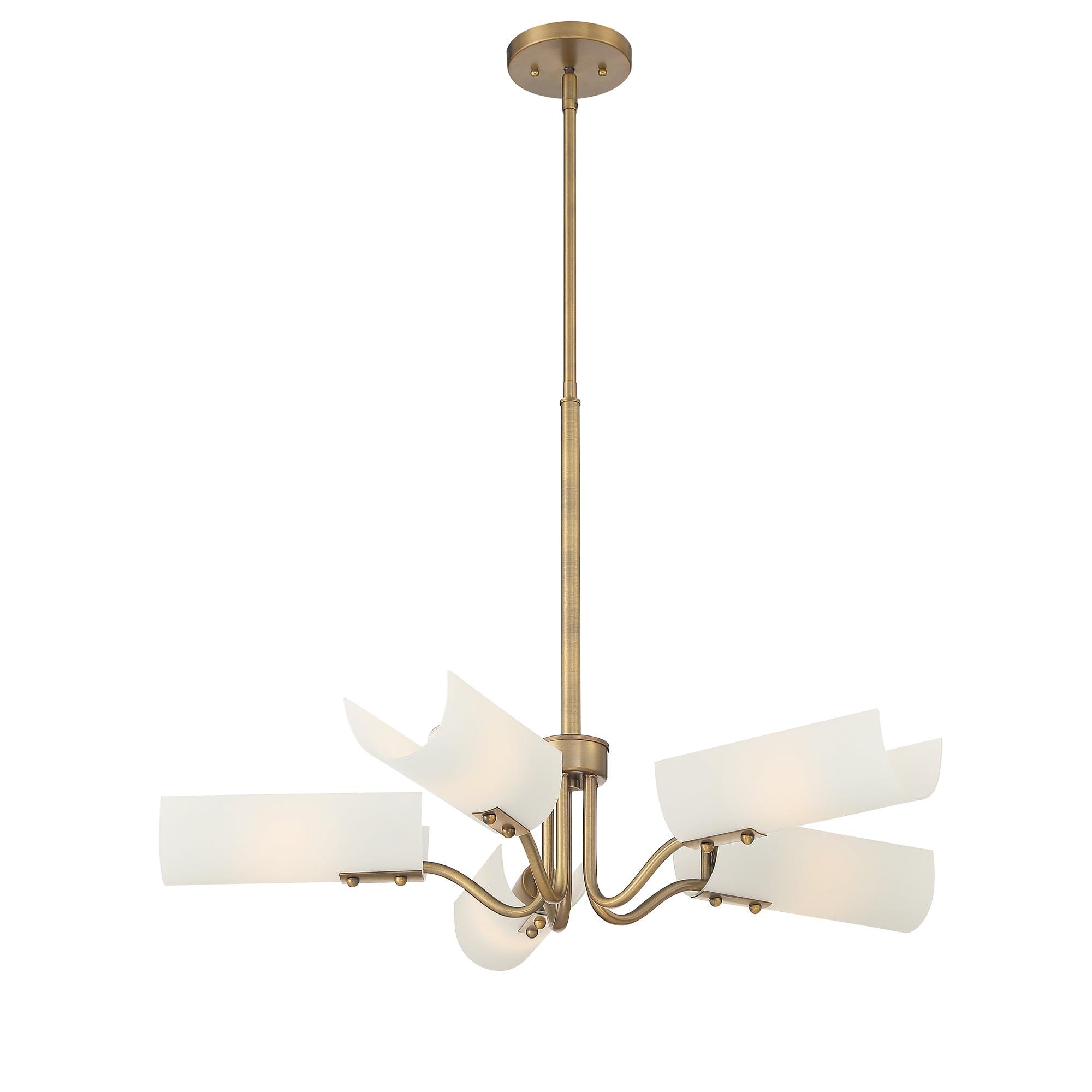 Manhasset 21.25" Old Satin Brass 5-Light Chandelier