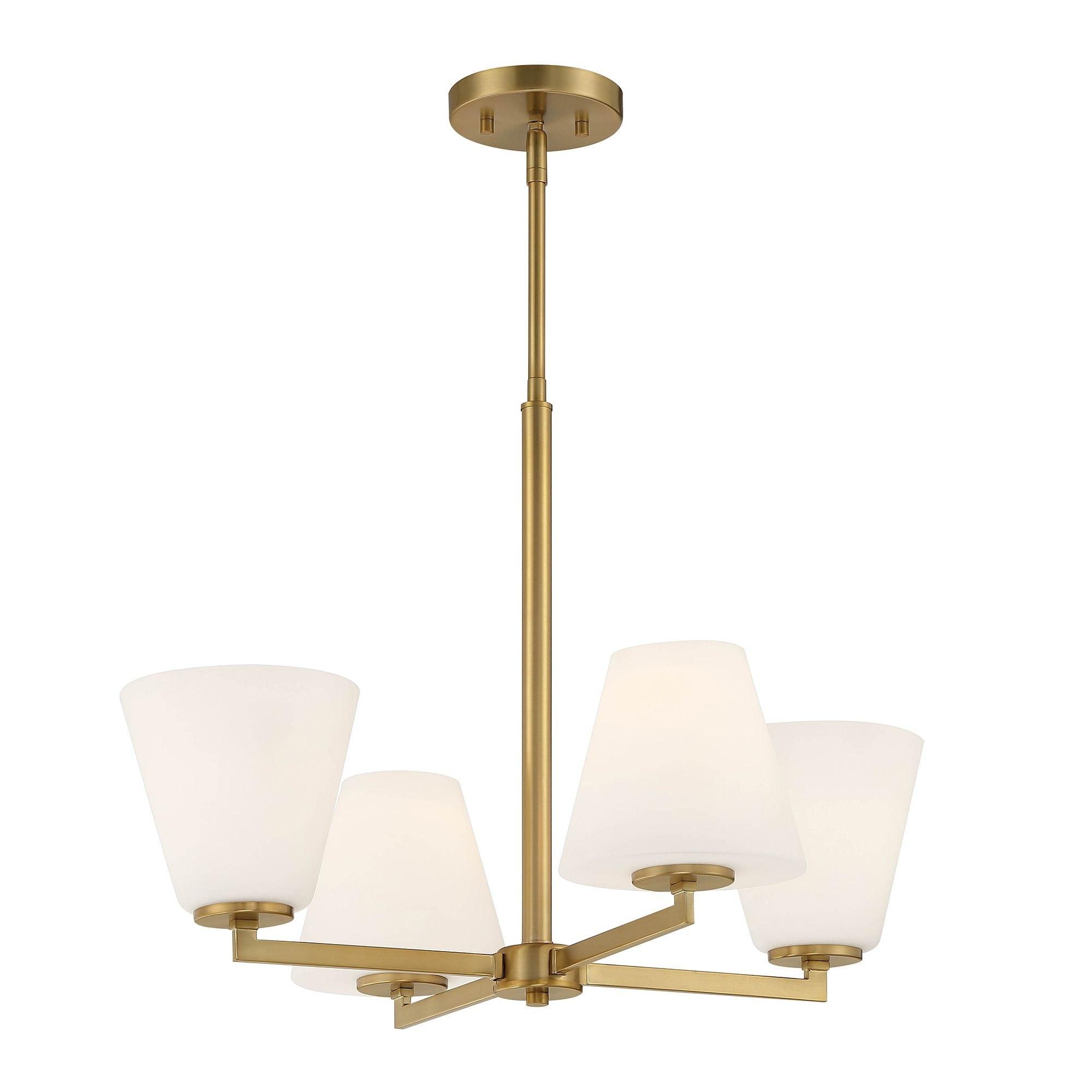 Designers Fountain Palmyra 4 Light Brushed Gold Chandelier, D255M-4CH-BG