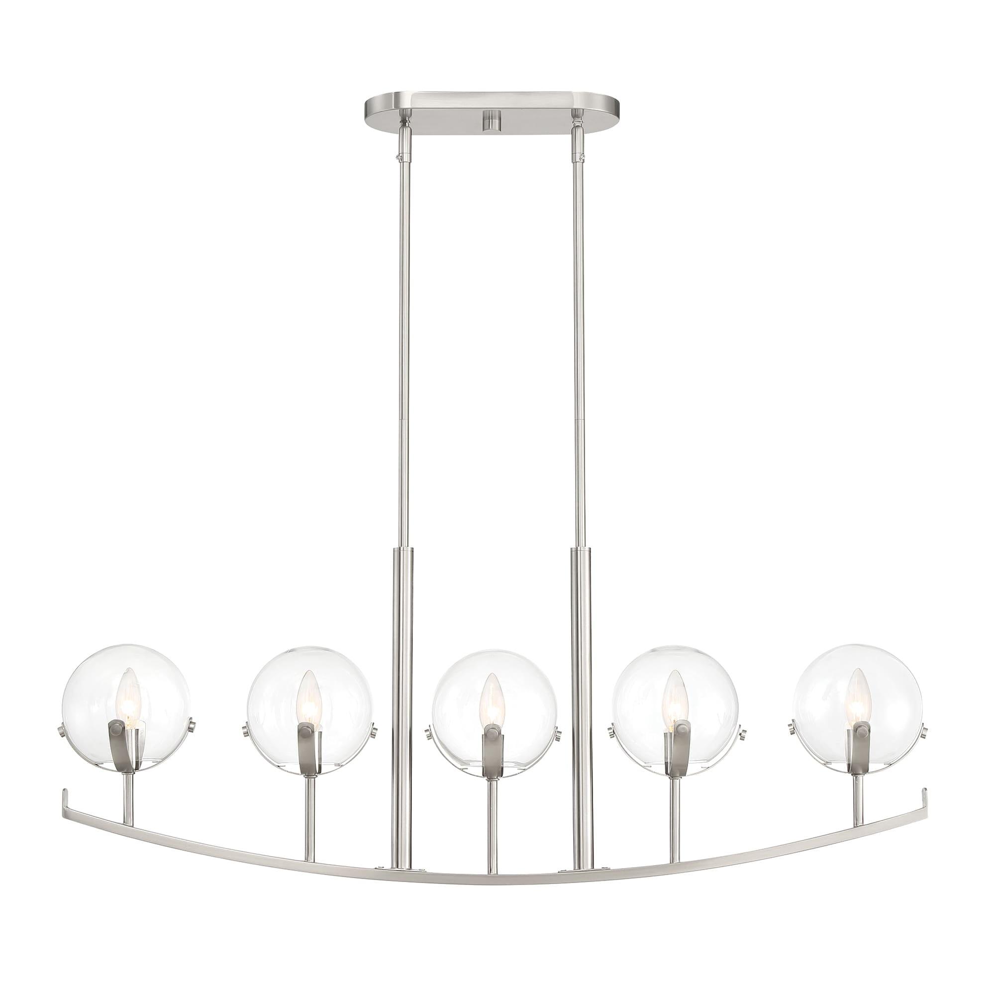 Designers Fountain Spyglass Satin Platinum 5 Light Island Chandelier, 93838-SP