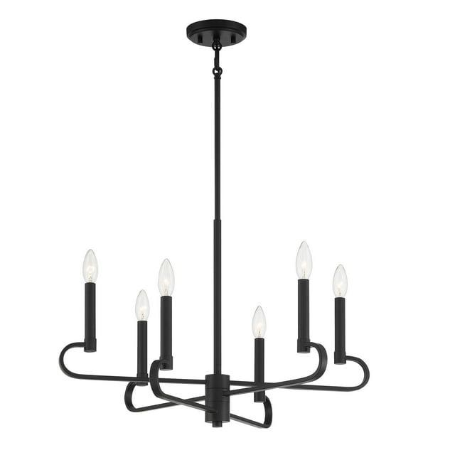 Designers Fountain Summit 6 Light Matte Black Chandelier, D269C-6CH-MB