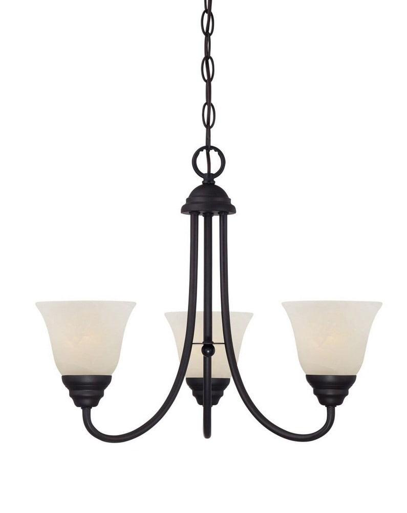 Kendall 3-Light Oil Rubbed Bronze Transitional Classic Chandelier for Dining Areas with No Bulbs Included