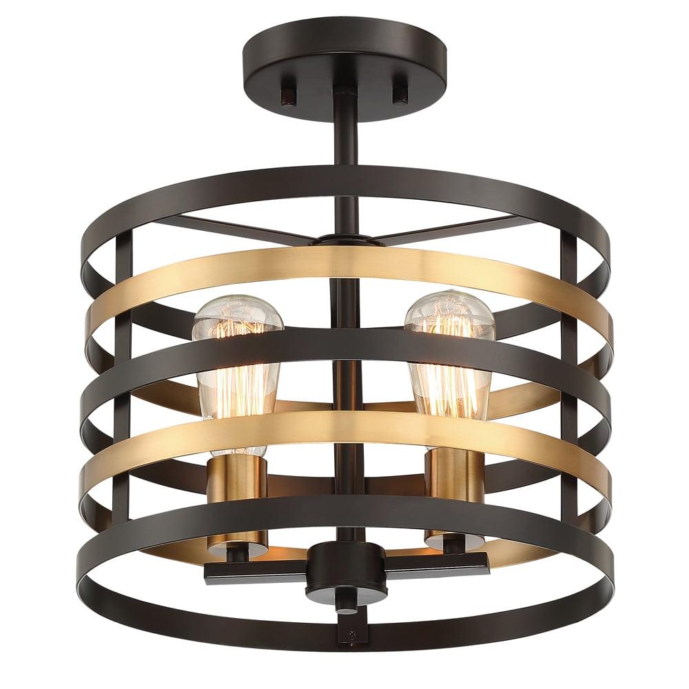 Mya Elegantly Timeless Antique Bronze Glass Drum Pendant Light