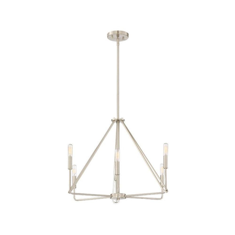 Satin Platinum 25" Modern Incandescent Chandelier