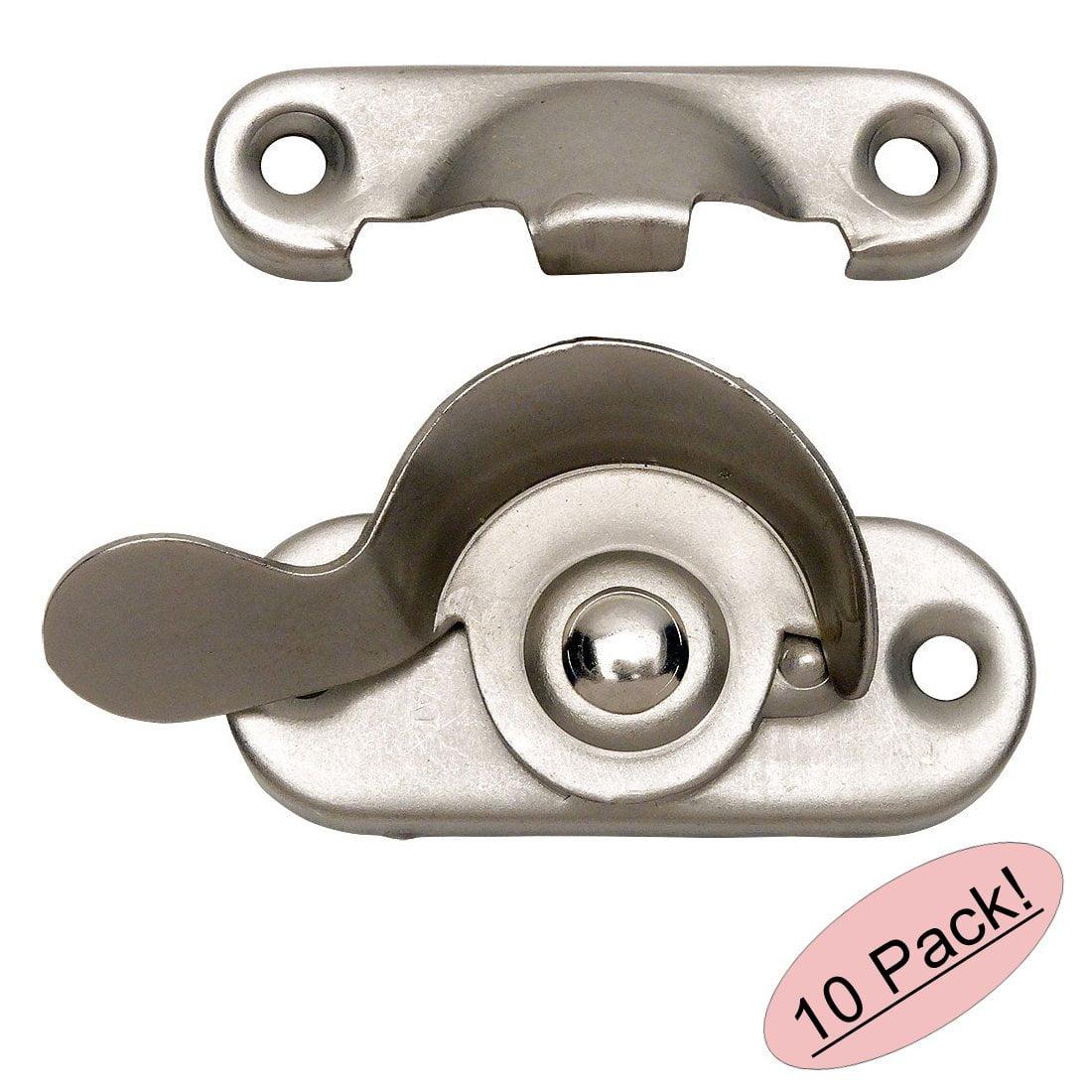 Satin Nickel Window Sash Lock Set - 10 Pack