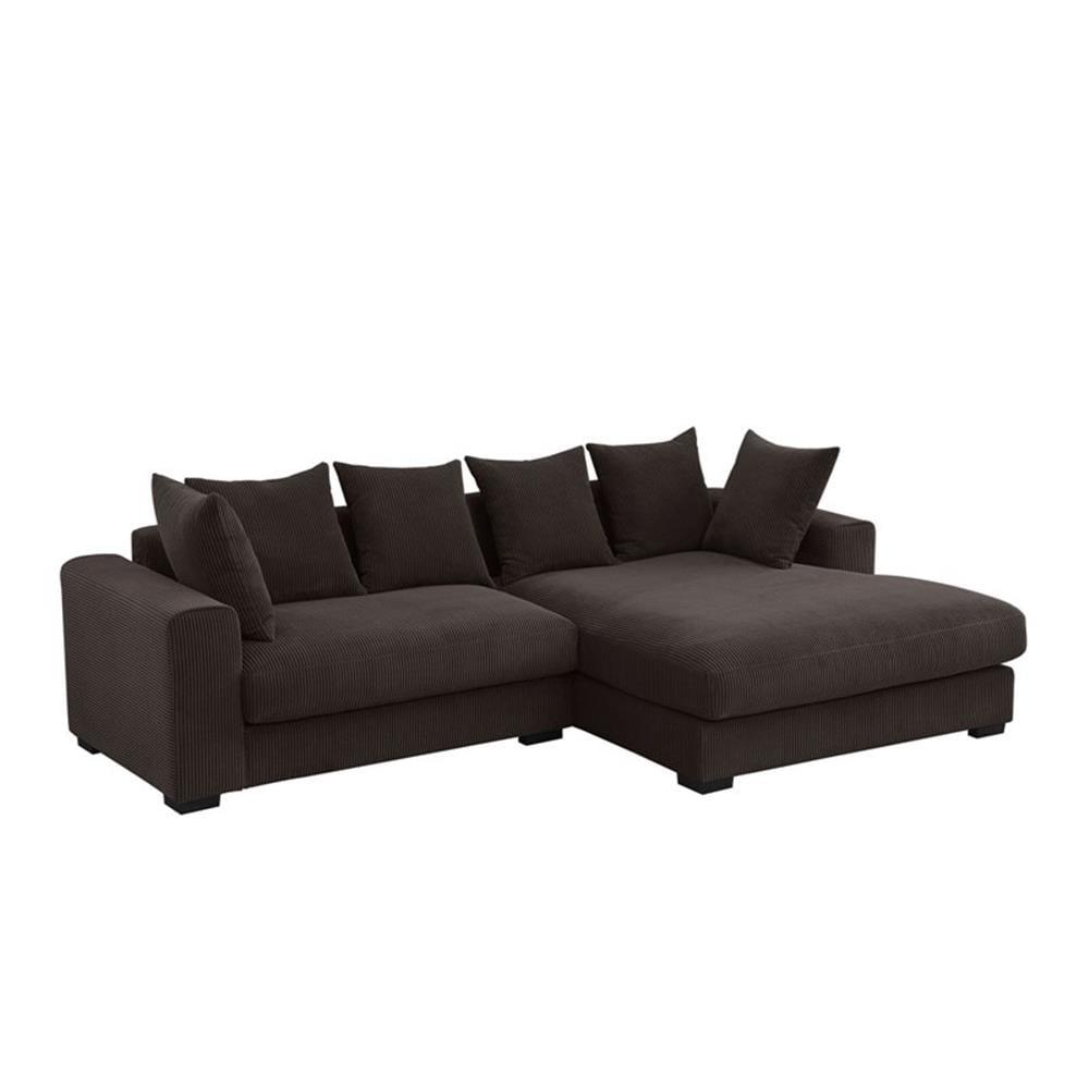 DEVION Furniture Naomi Corduroy Upholstered Sectional
