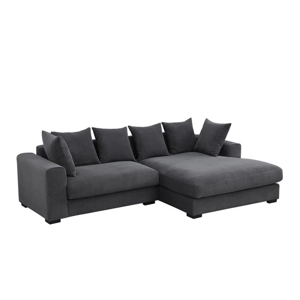 DEVION Furniture Naomi Corduroy Upholstered Sectional