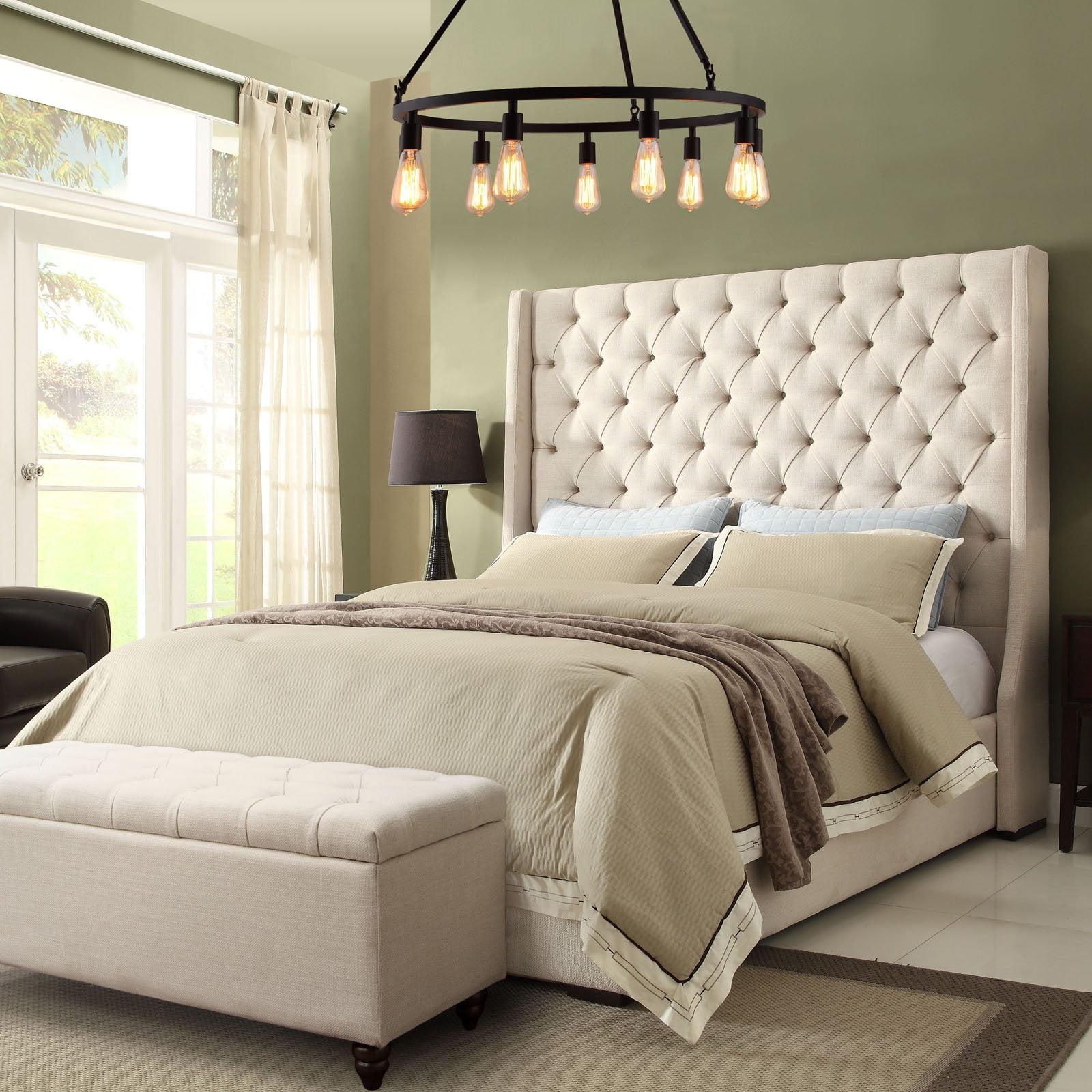 Diamond Sofa Park Avenue Upholstered Wingback Bed