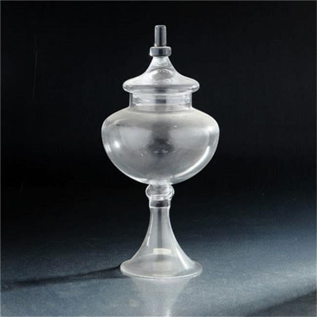 Clear Glass Diamond Design Apothecary Jar with Lid