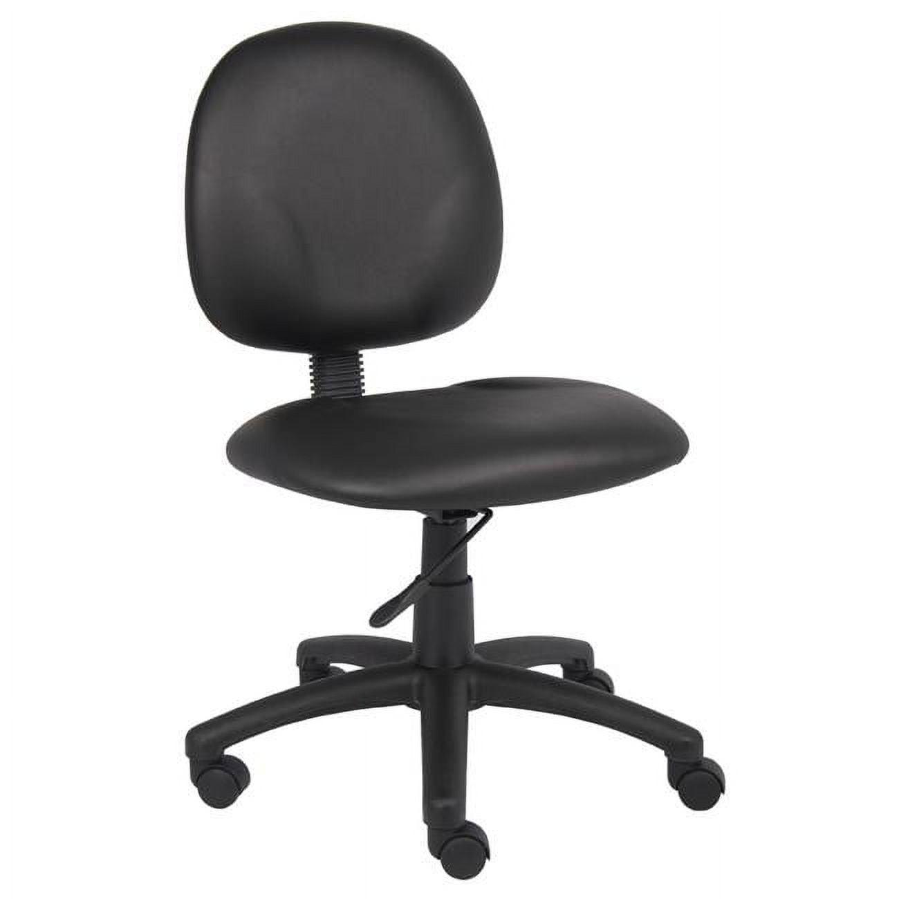 ErgoFlex Diamond Black Caressoft Armless Task Chair