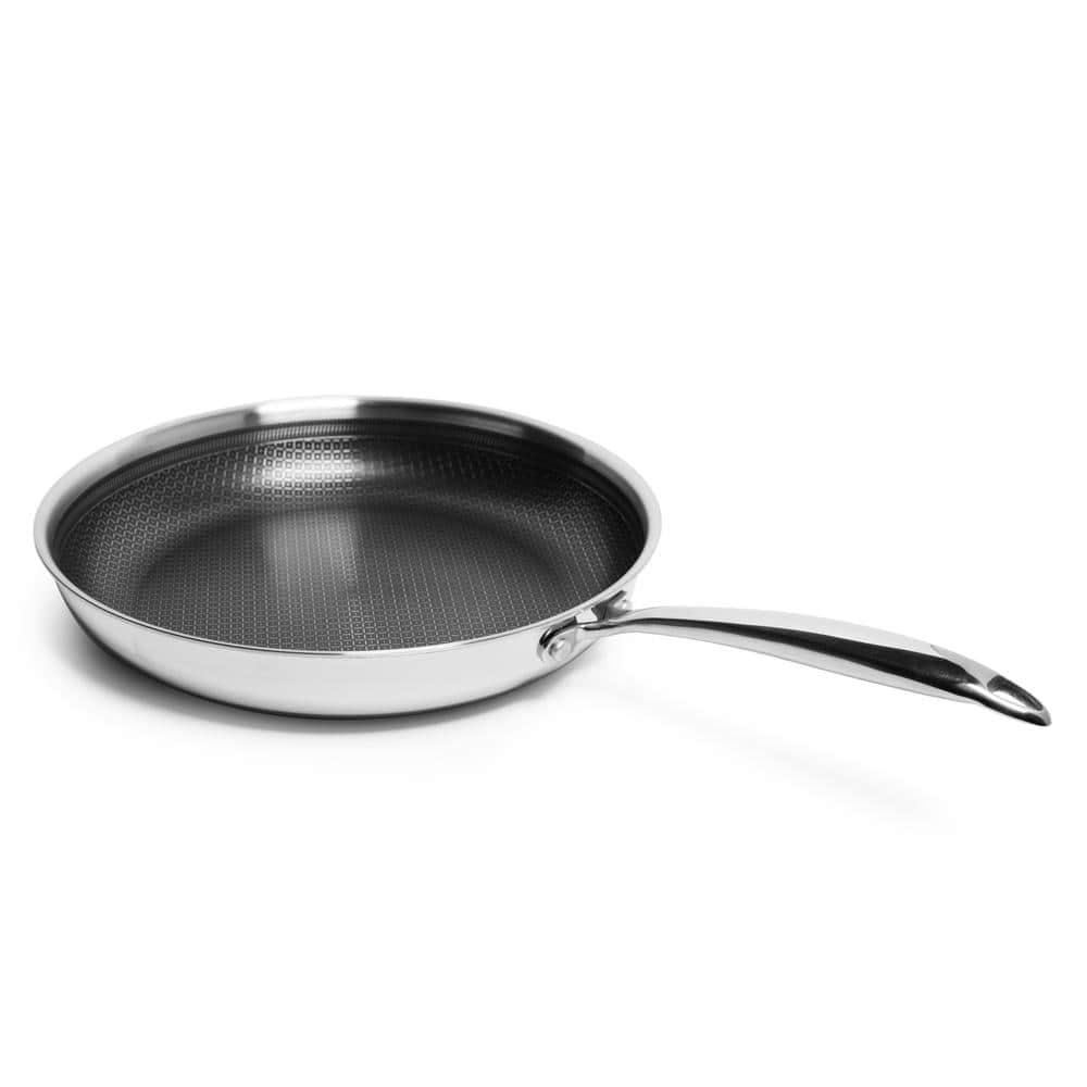 Tri-Ply Stainless Steel Nonstick 12" Frying Pan with Lid